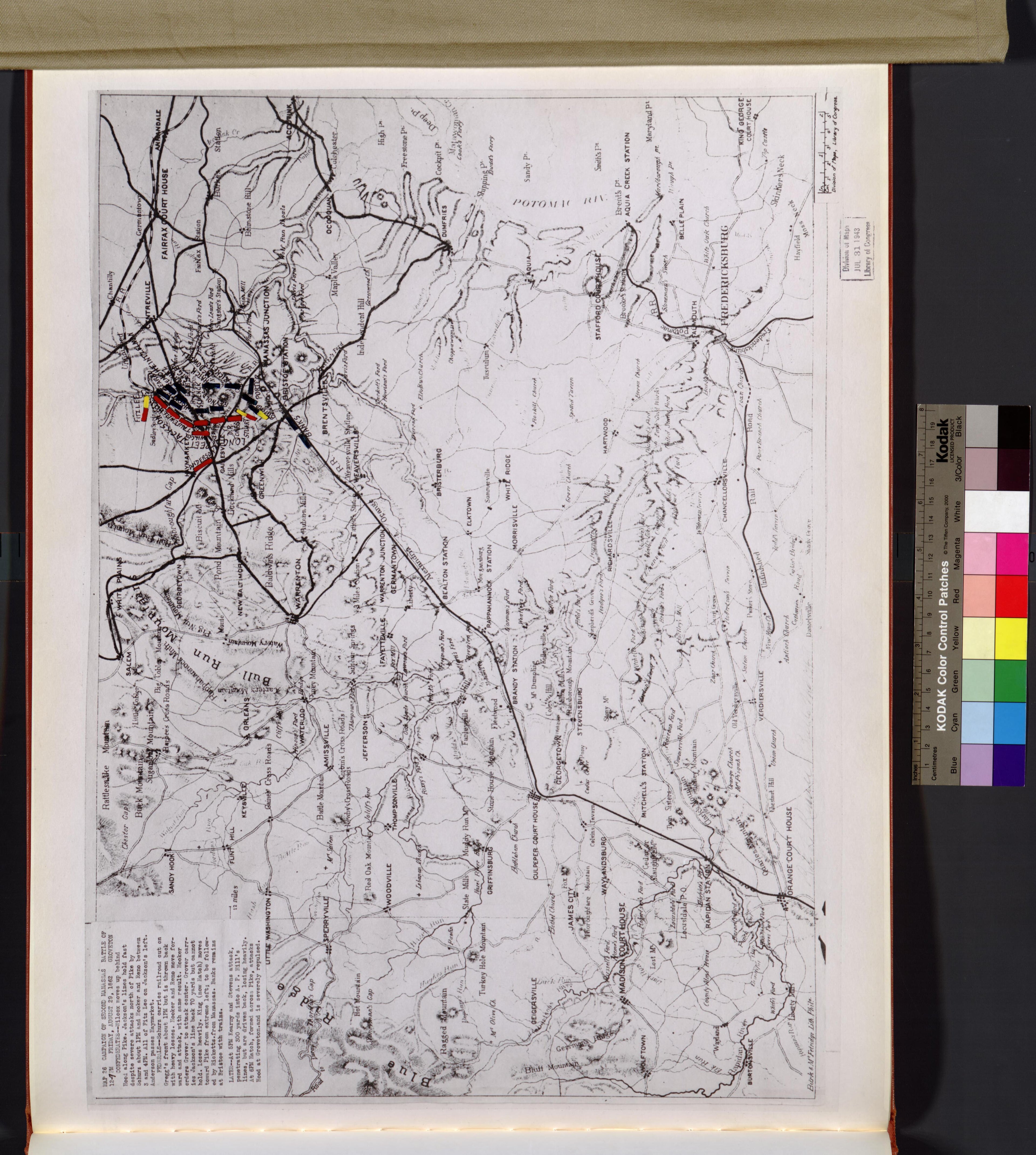 This old map of Manassas Region, , Virginia was created by Russell, Robert E. L. in 1862