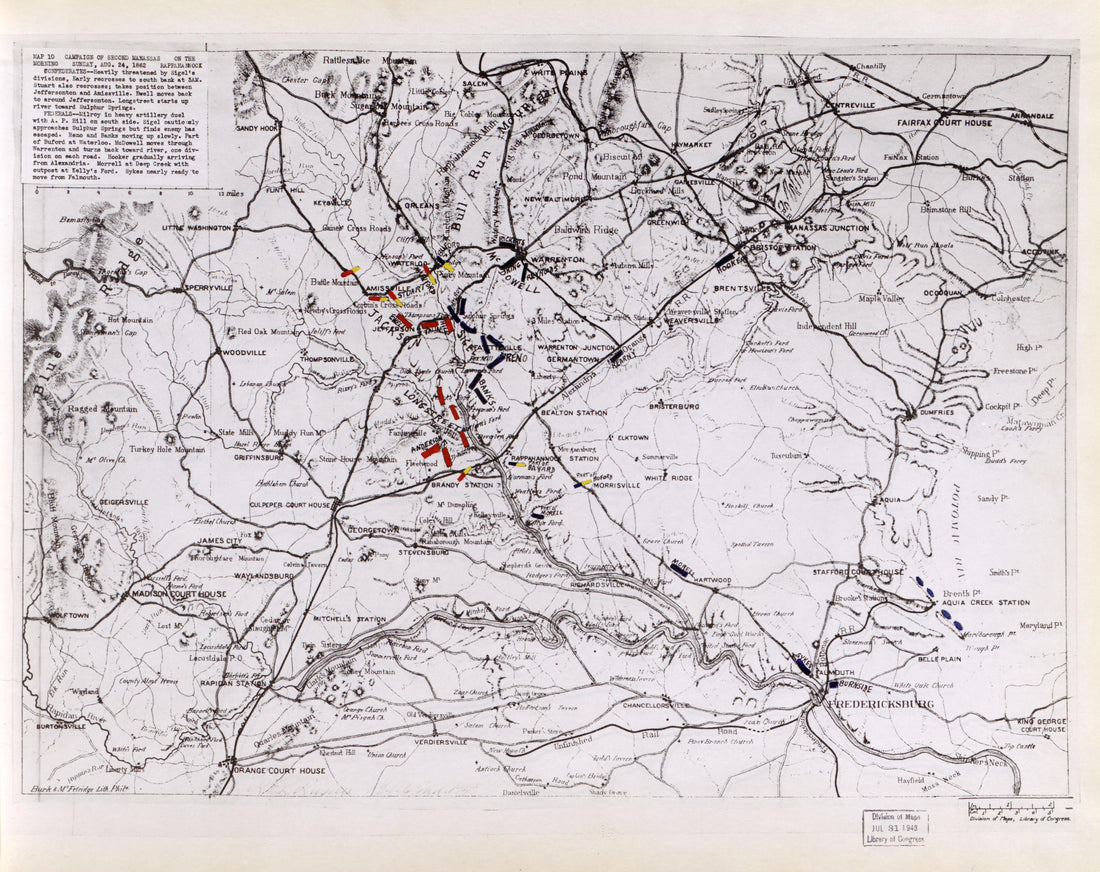This old map of Manassas Region, , Virginia was created by Russell, Robert E. L. in 1862
