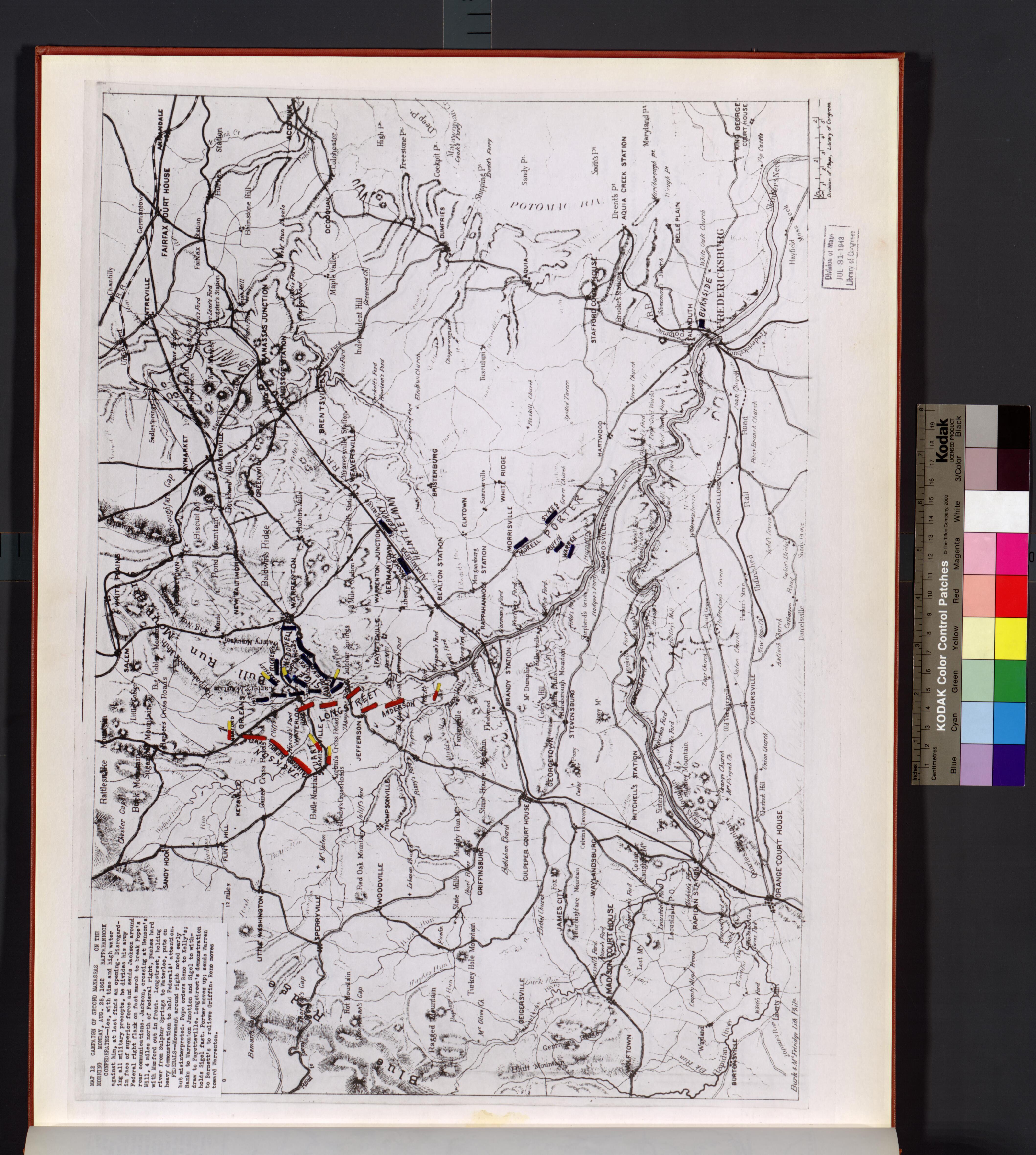 This old map of Manassas Region, , Virginia was created by Russell, Robert E. L. in 1862