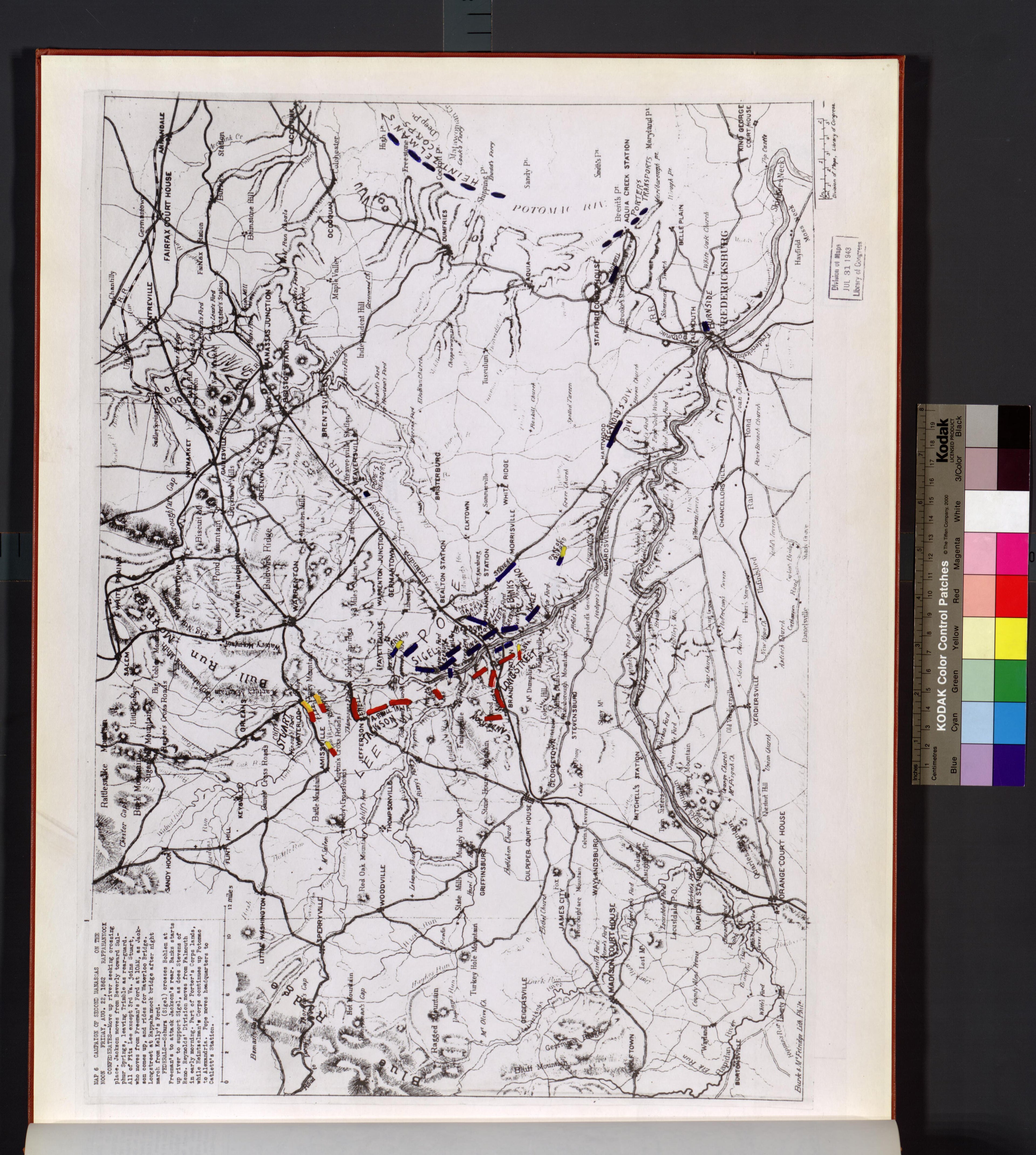 This old map of Manassas Region, , Virginia was created by Russell, Robert E. L. in 1862