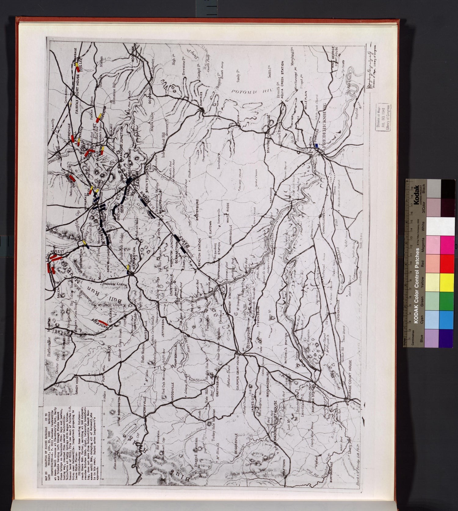 This old map of Manassas Region, , Virginia was created by Russell, Robert E. L. in 1862