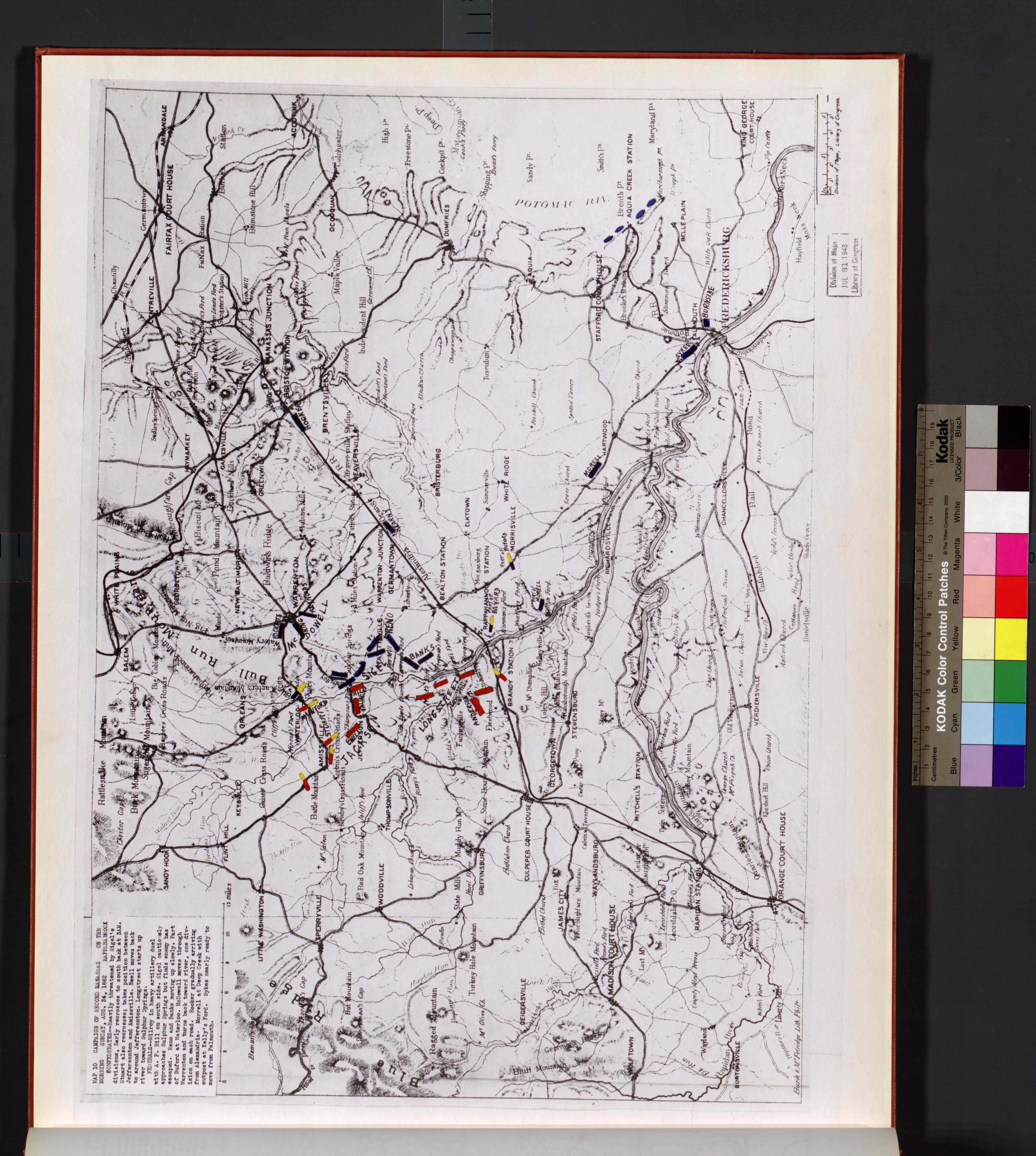 This old map of Manassas Region, , Virginia was created by Russell, Robert E. L. in 1862
