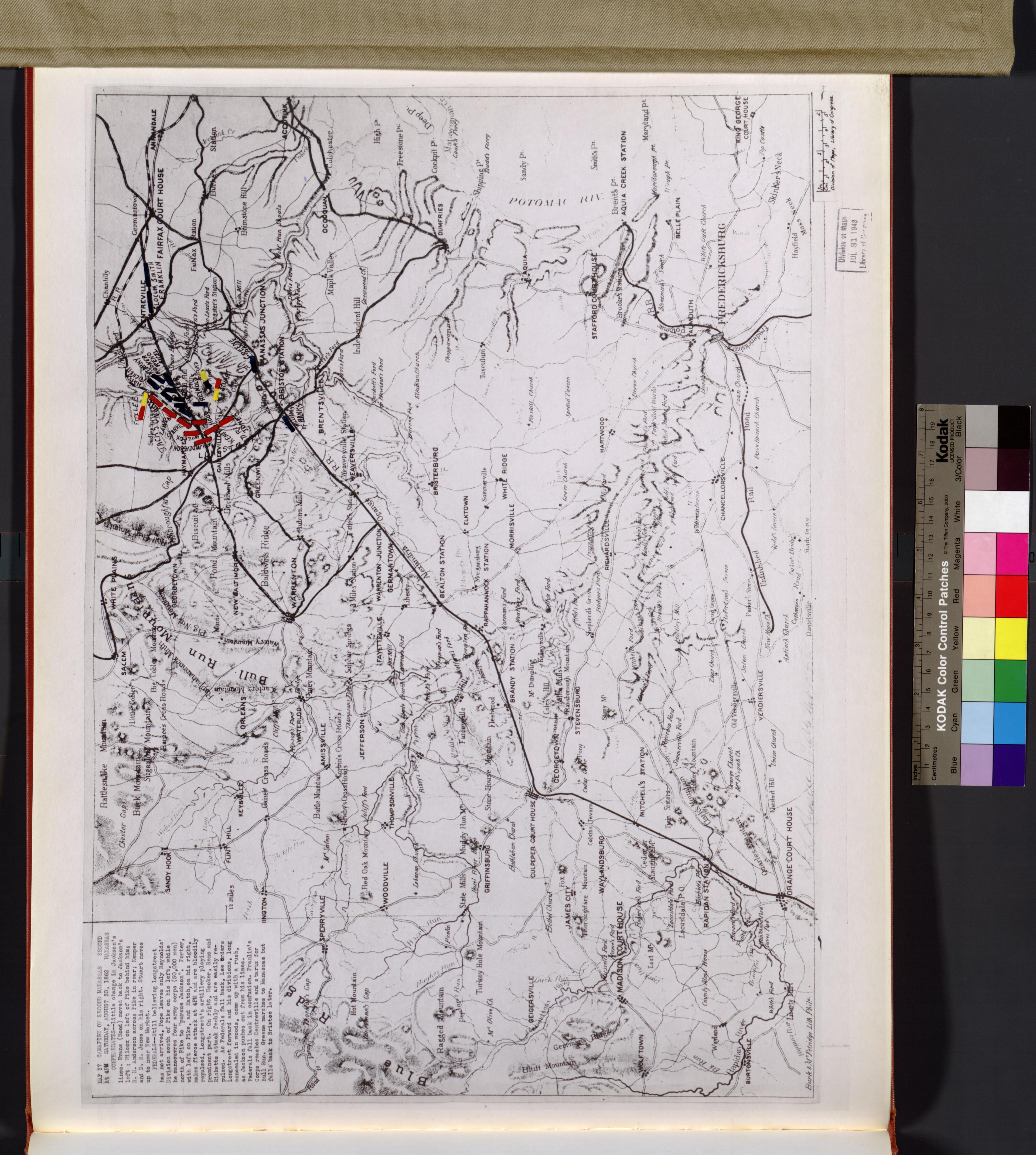This old map of Manassas Region, , Virginia was created by Russell, Robert E. L. in 1862