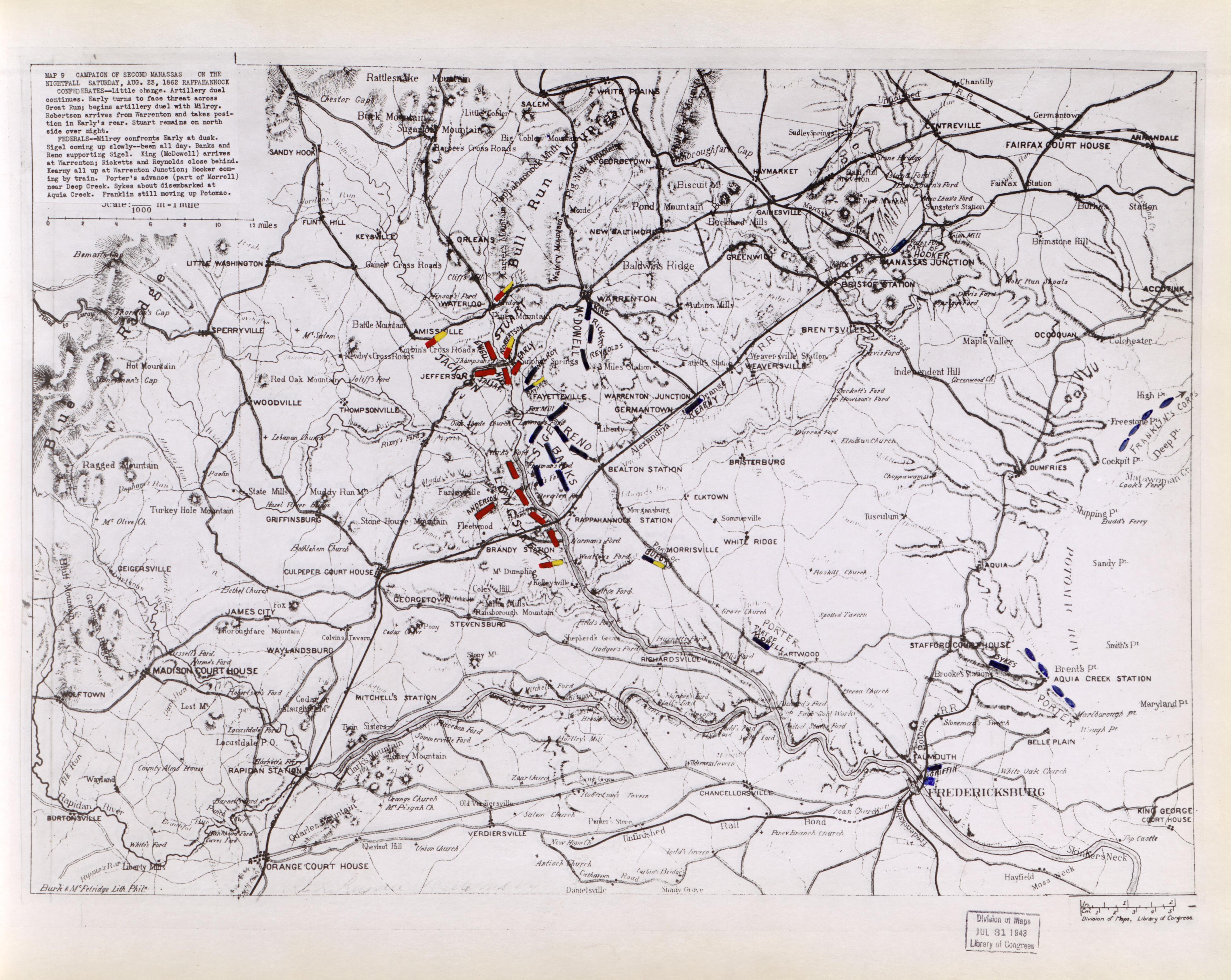 This old map of Manassas Region, , Virginia was created by Russell, Robert E. L. in 1862