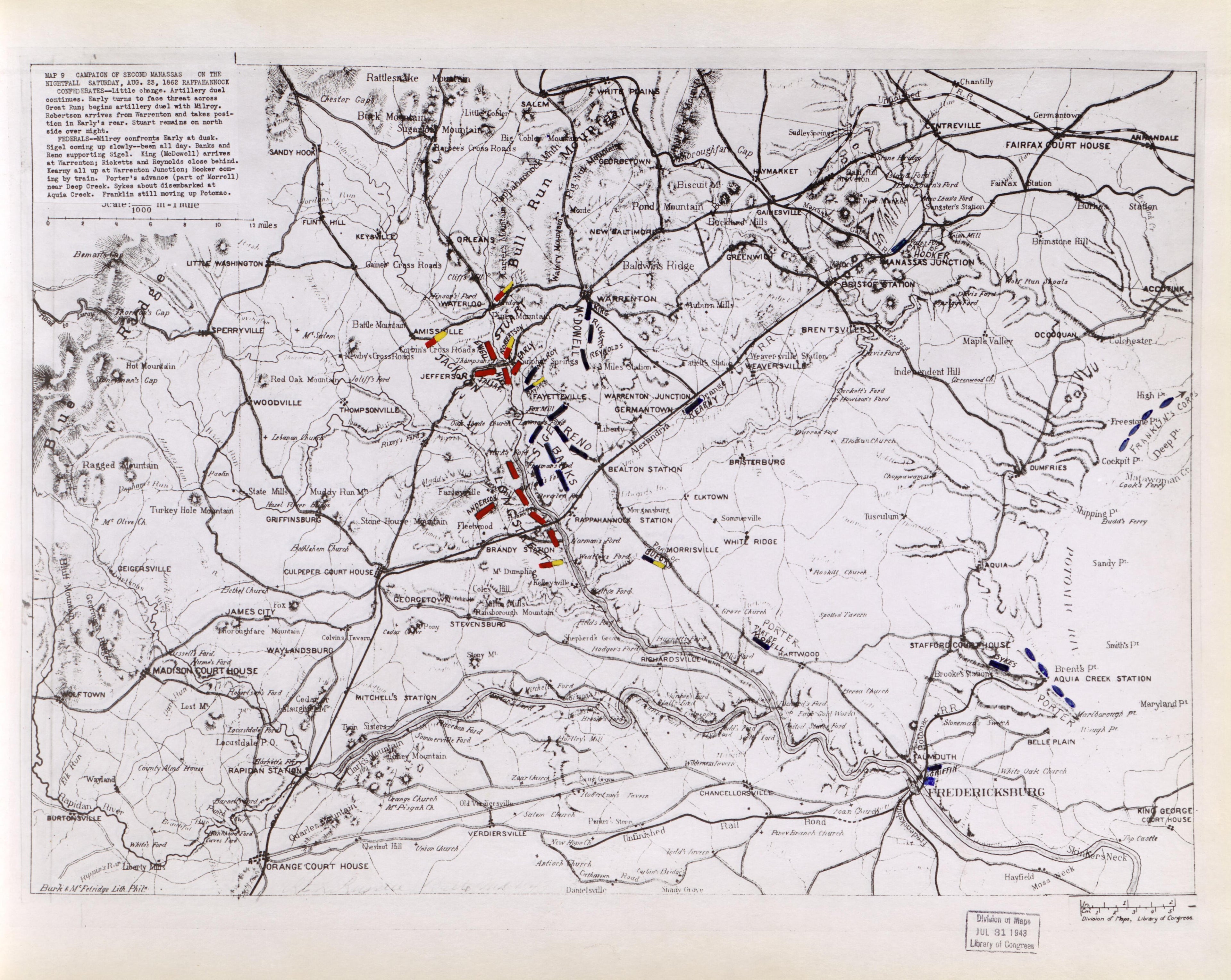 This old map of Manassas Region, , Virginia was created by Russell, Robert E. L. in 1862
