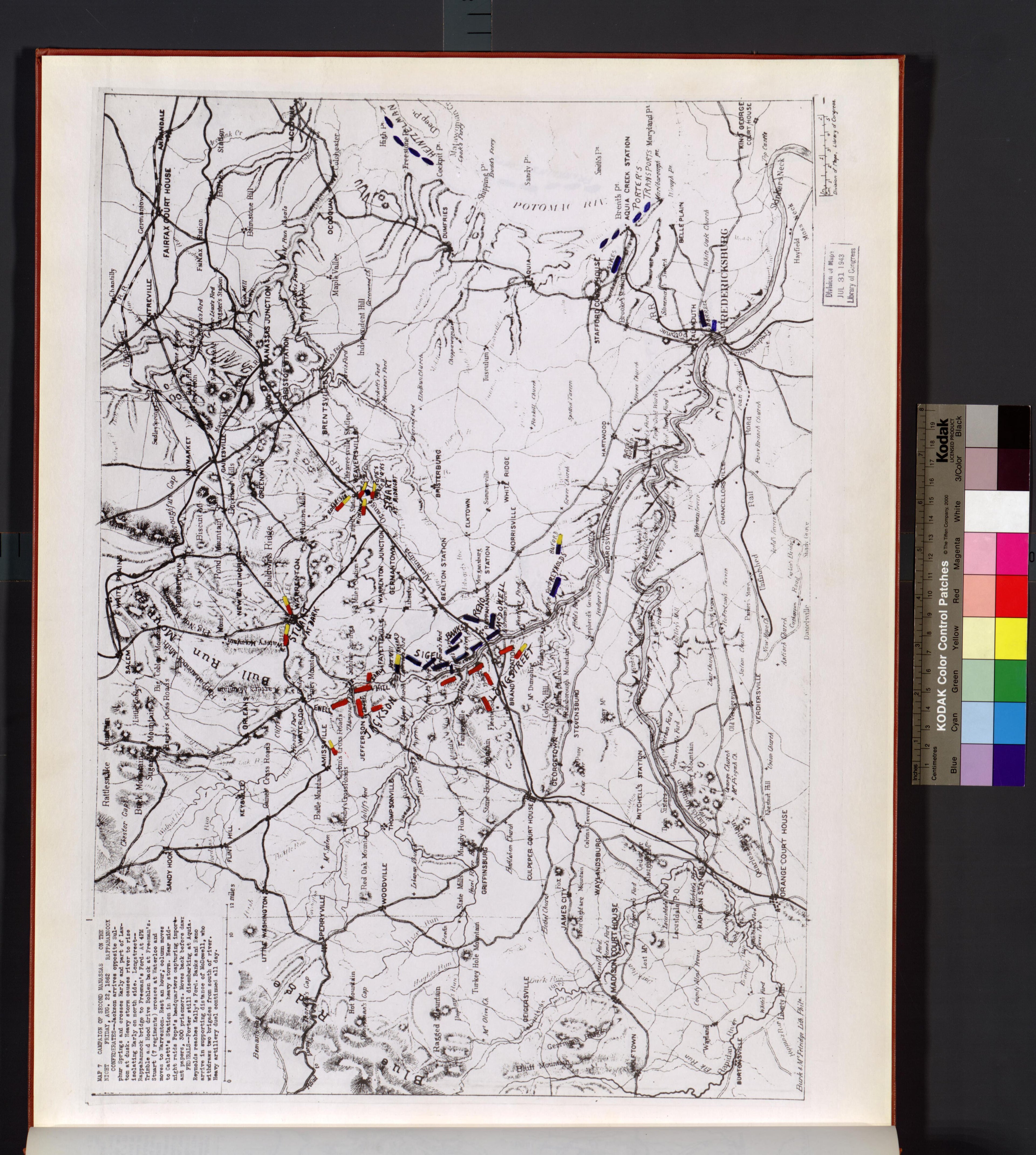 This old map of Manassas Region, , Virginia was created by Russell, Robert E. L. in 1862