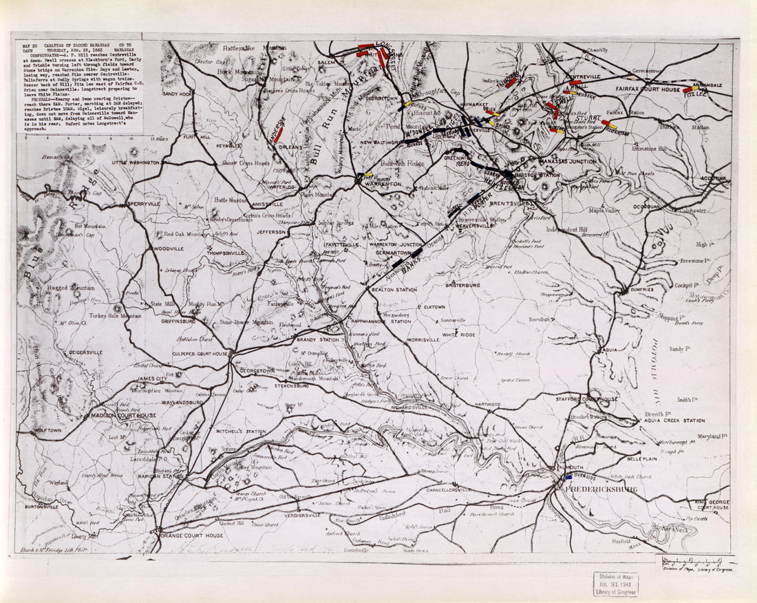 This old map of Manassas Region, , Virginia was created by Russell, Robert E. L. in 1862