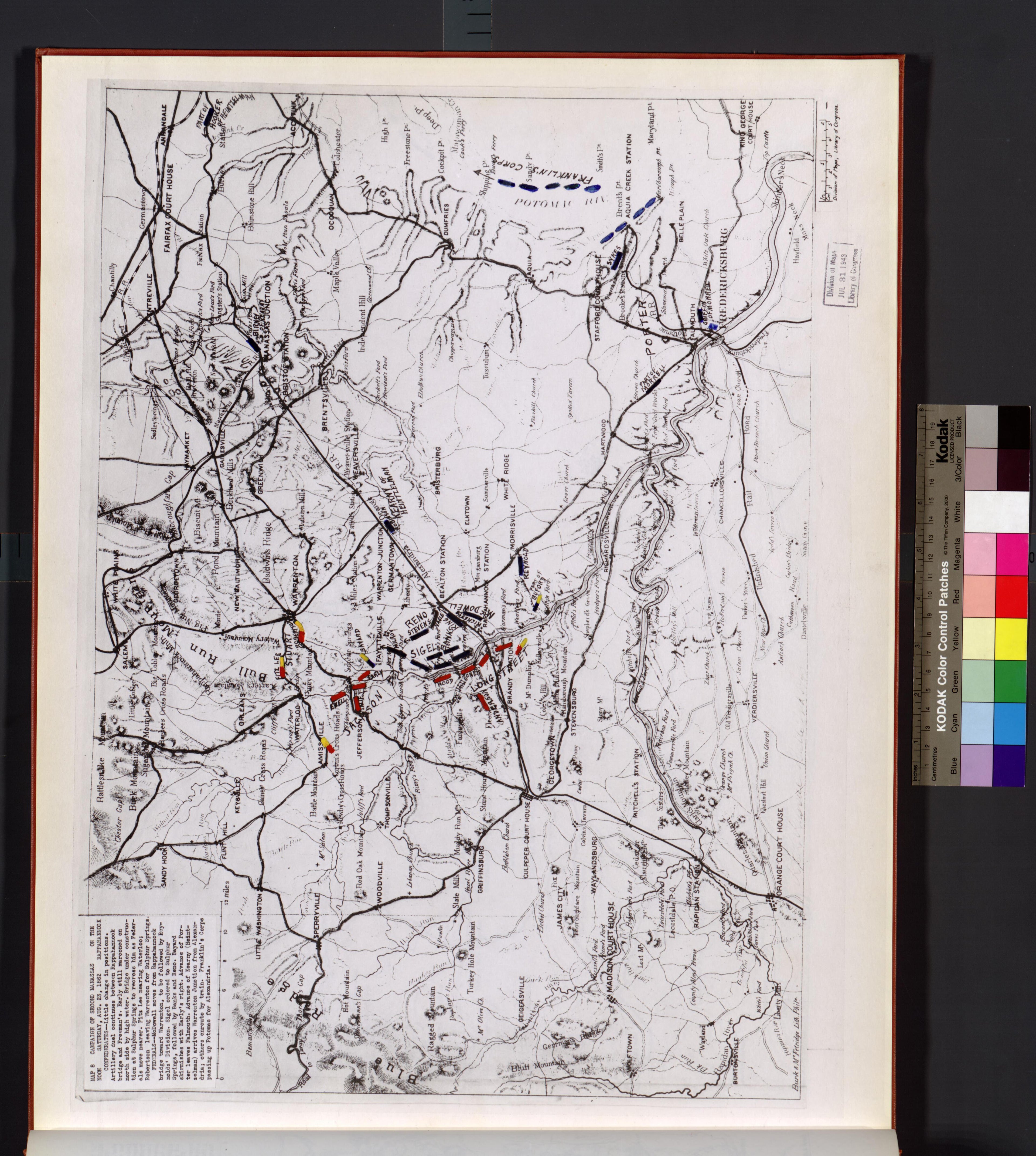 This old map of Manassas Region, , Virginia was created by Russell, Robert E. L. in 1862