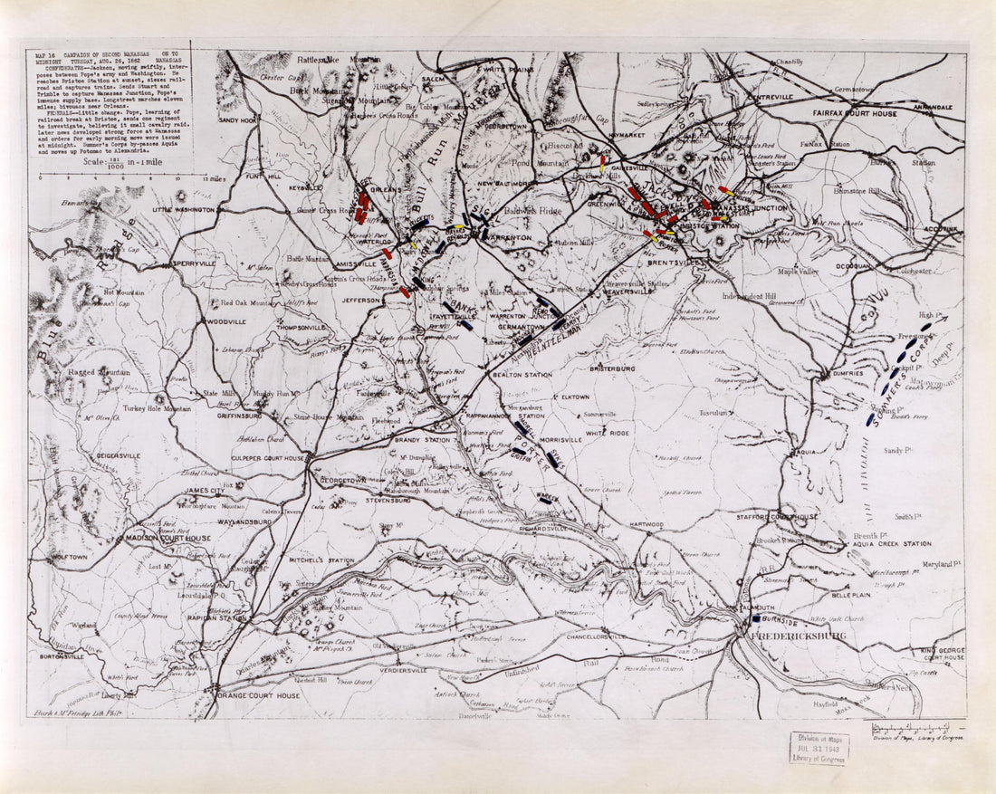 This old map of Manassas Region, , Virginia was created by Russell, Robert E. L. in 1862