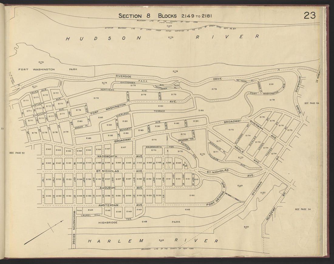 Image 25 of the Land Map of the County of New York from the Land Map of the County of New York 1917 by Relic Map Company