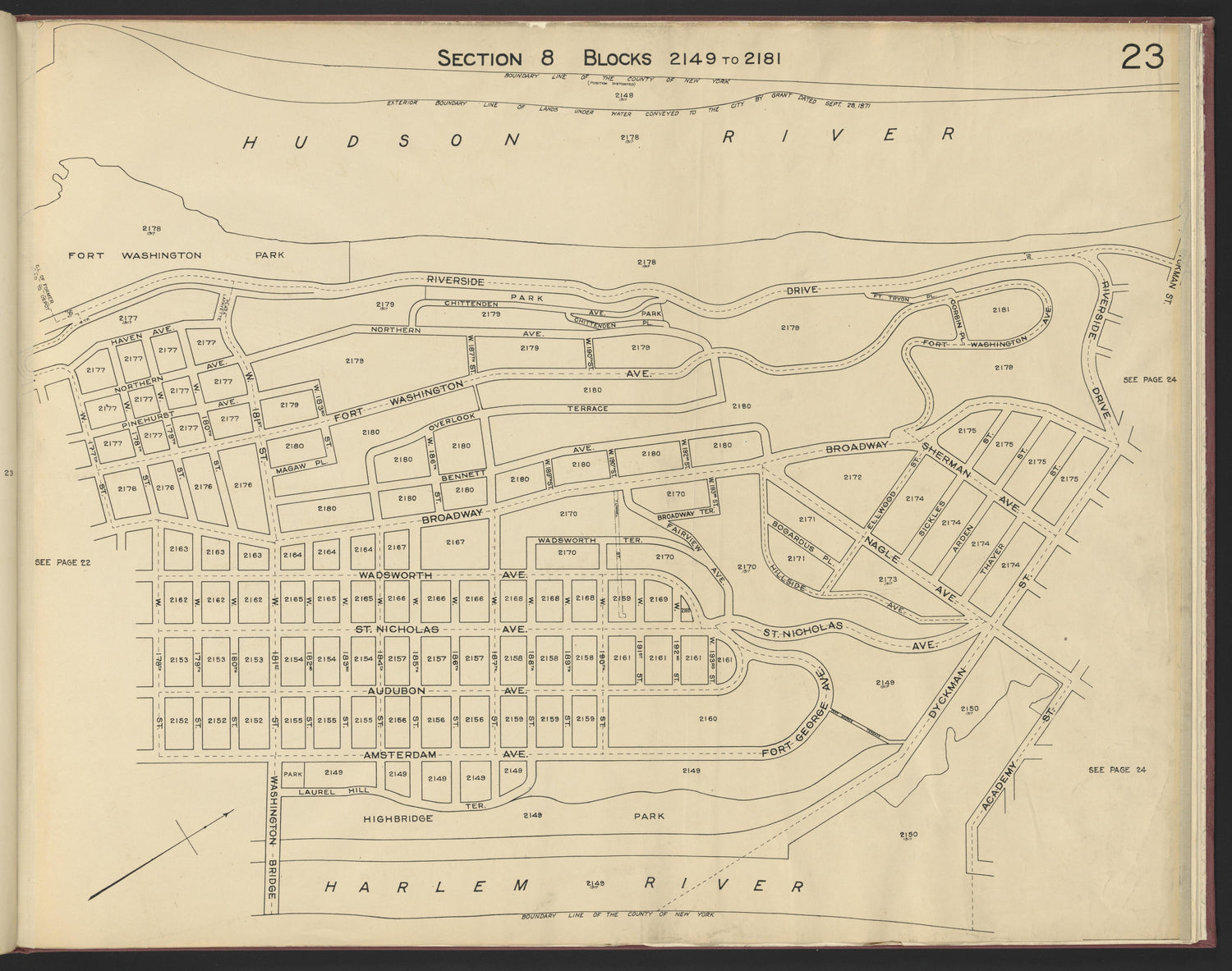 Image 25 of the Land Map of the County of New York from the Land Map of the County of New York 1917 by Relic Map Company