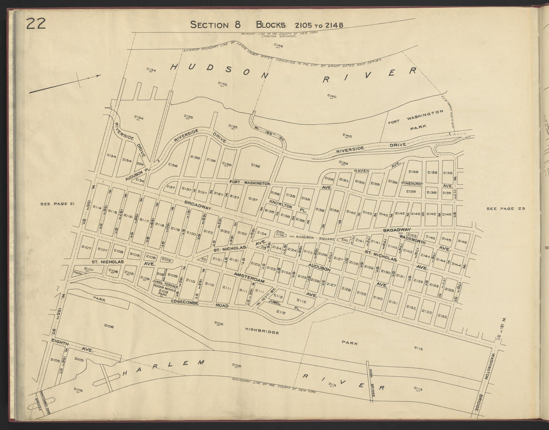 Image 24 of the Land Map of the County of New York from the Land Map of the County of New York 1917 by Relic Map Company