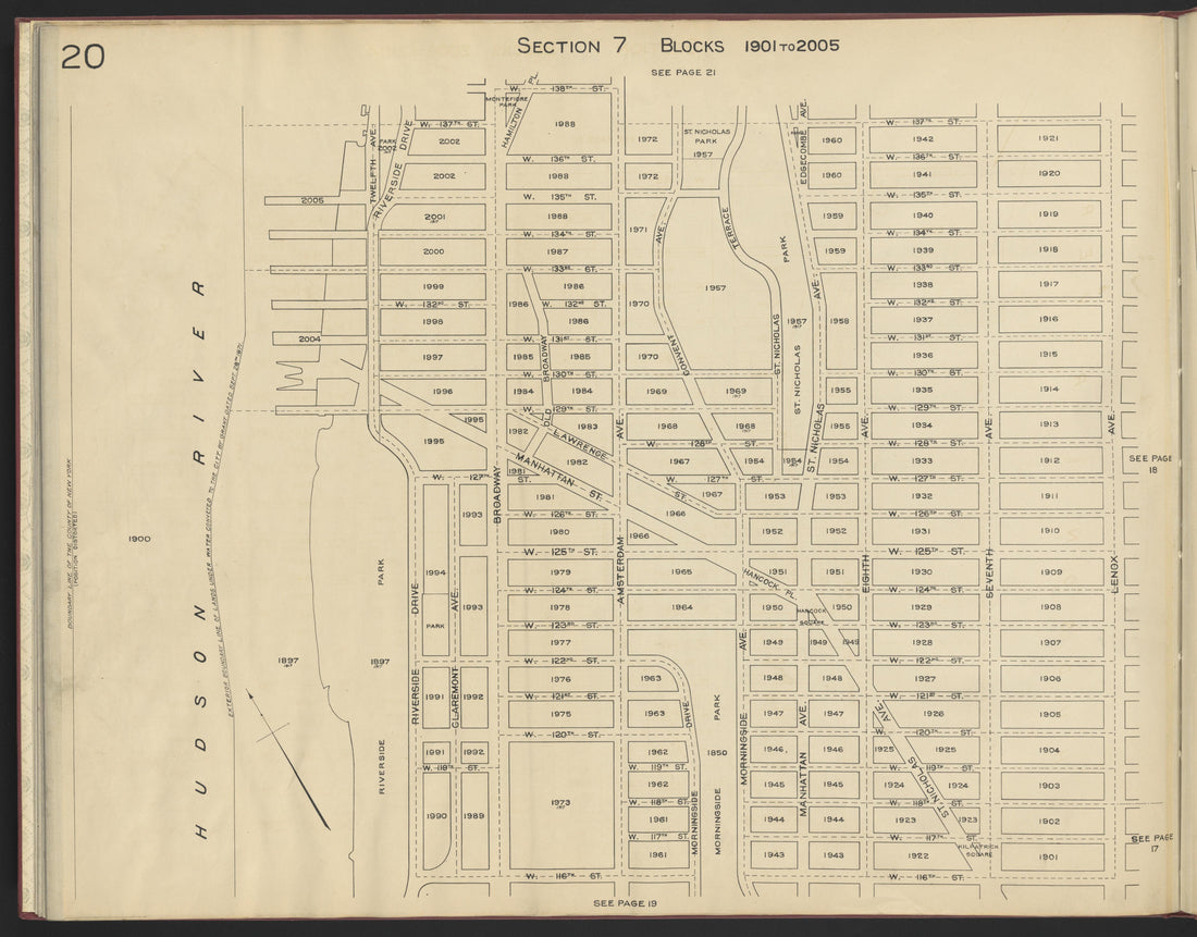 Image 22 of the Land Map of the County of New York from the Land Map of the County of New York 1917 by Relic Map Company