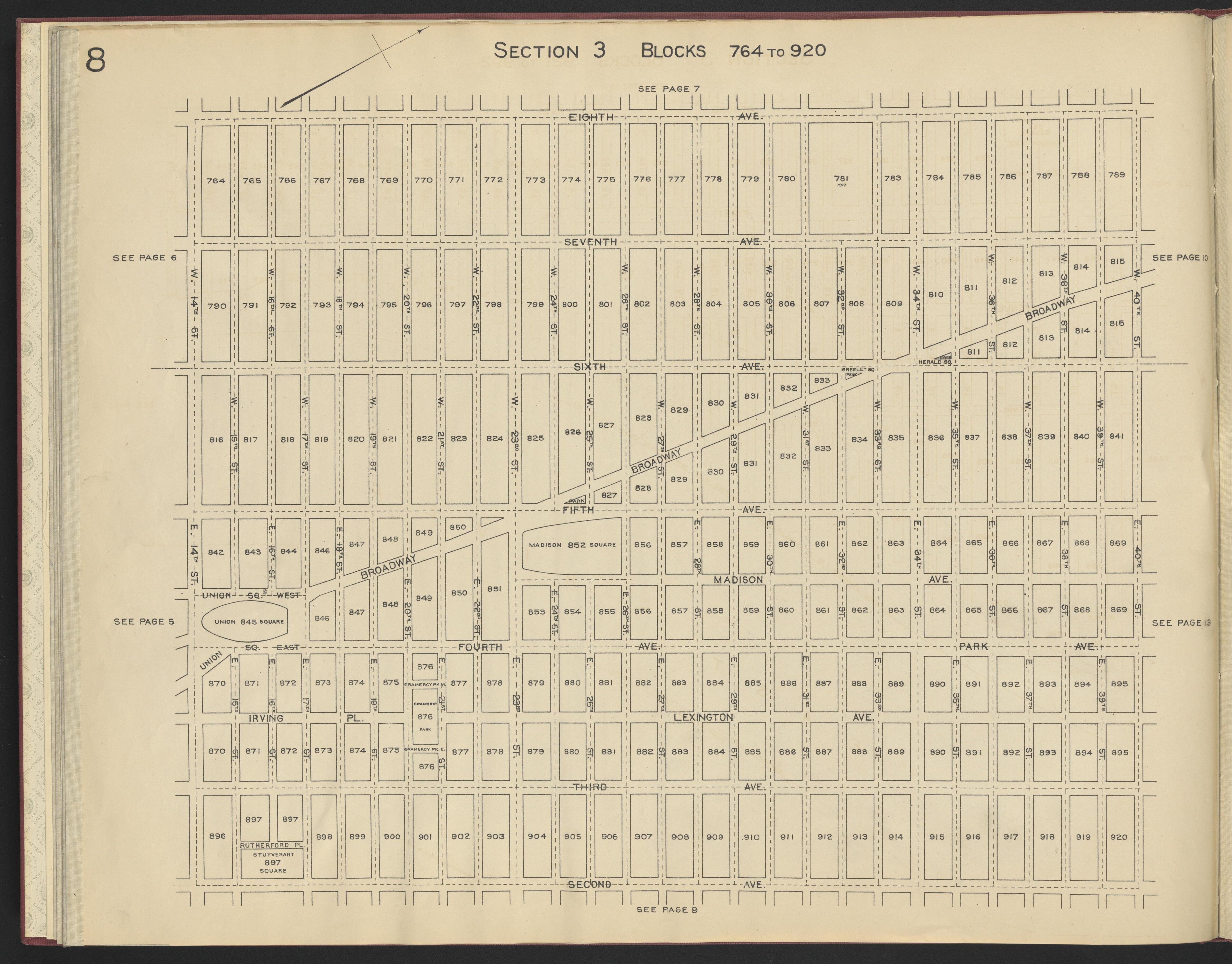 Image 10 of the Land Map of the County of New York from the Land Map of the County of New York 1917 by Relic Map Company