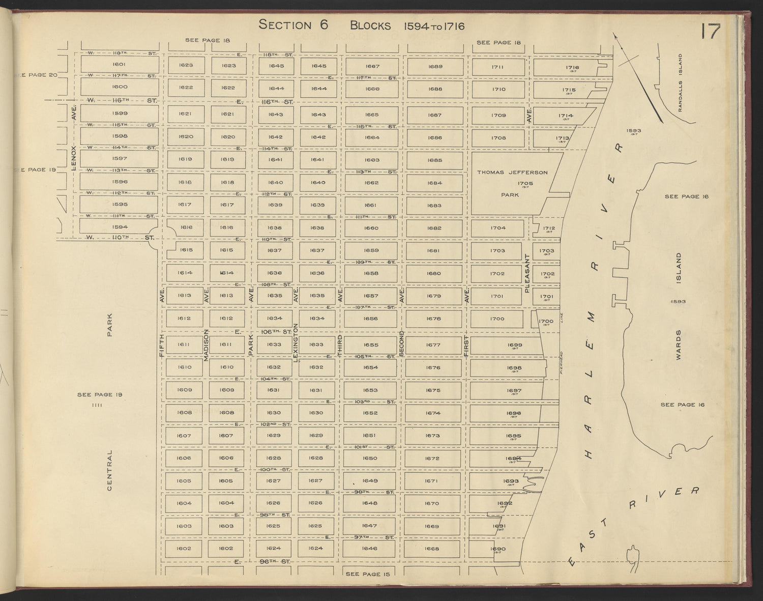 Image 19 of the Land Map of the County of New York from the Land Map of the County of New York 1917 by Relic Map Company