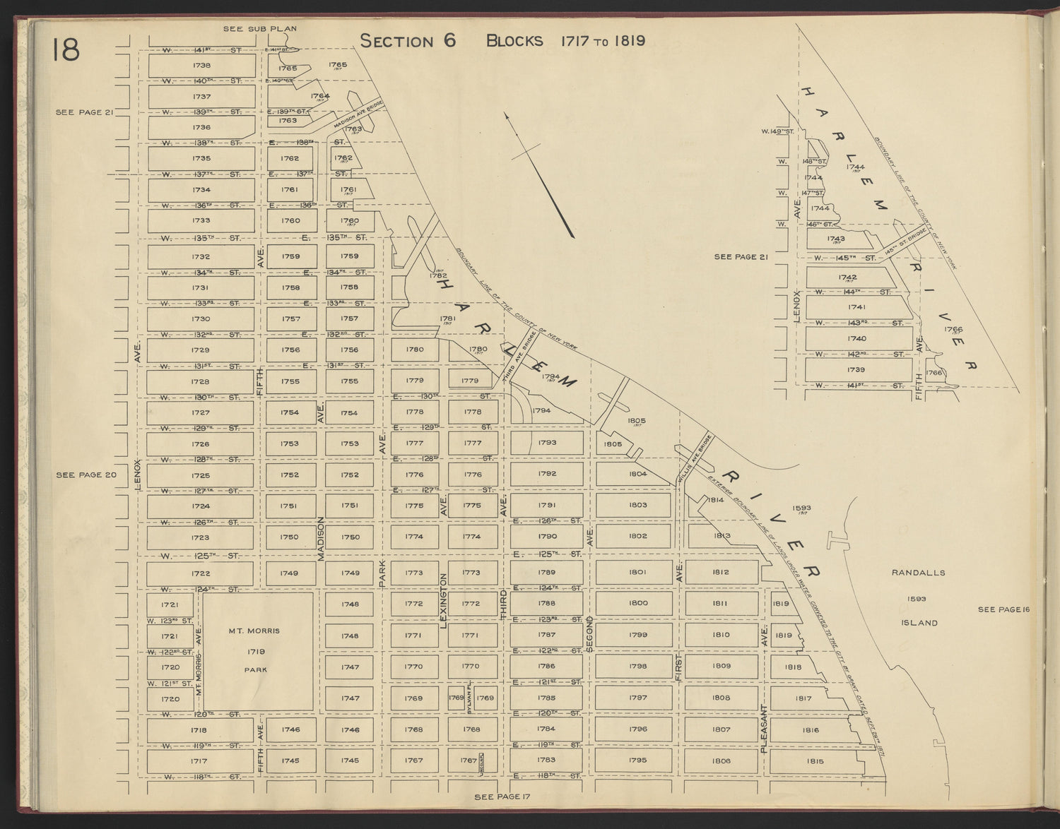 Image 20 of the Land Map of the County of New York from the Land Map of the County of New York 1917 by Relic Map Company
