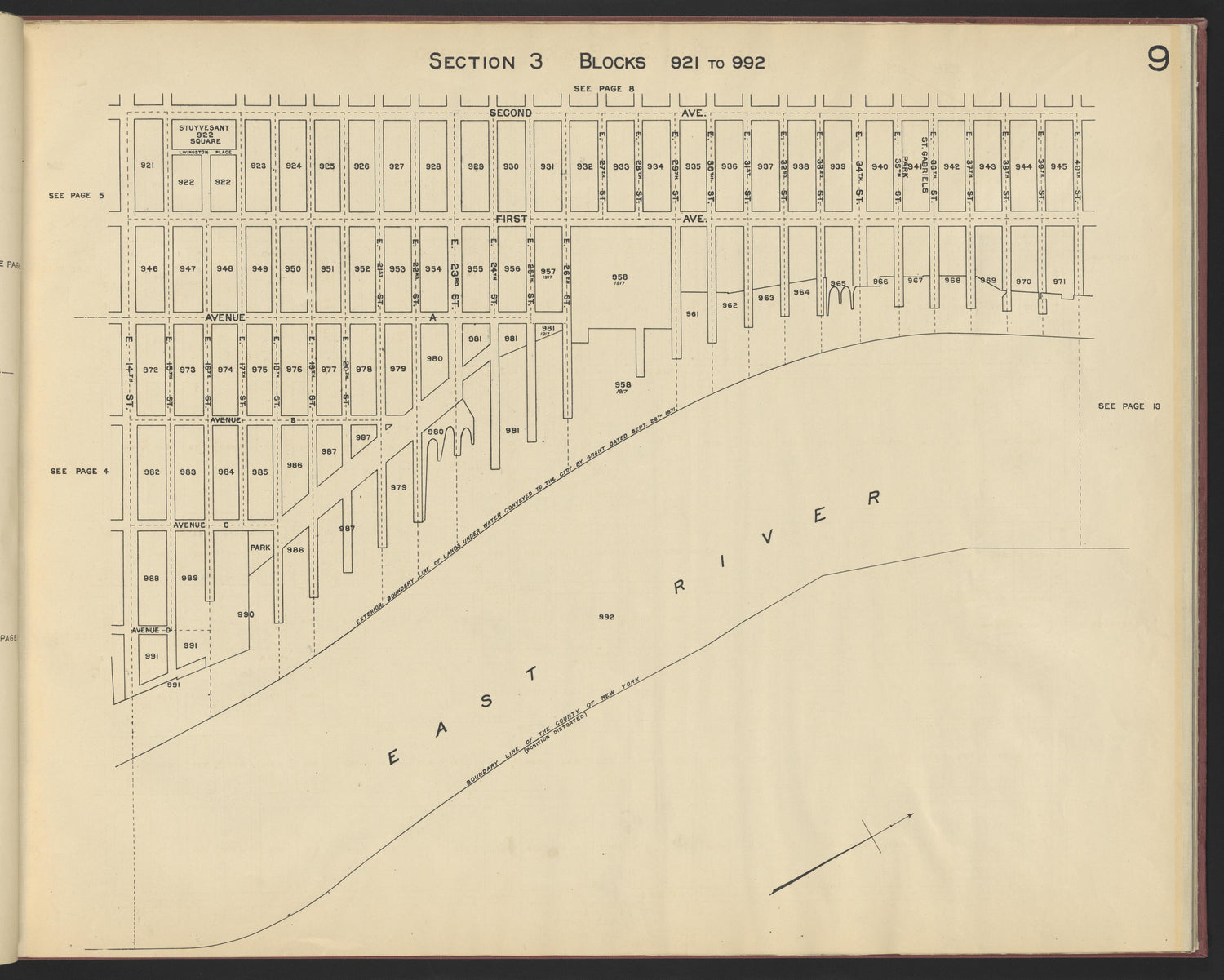 Image 11 of the Land Map of the County of New York from the Land Map of the County of New York 1917 by Relic Map Company