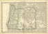 Map of Oregon from Historical Hand-atlas, Illustrated, Containing Large Scale Copper Plate Maps of Each State and Territory of the United States, and the Provinces of Canada, Together With a Complete Reference Map of the World, … 1881 by Relic Map Company