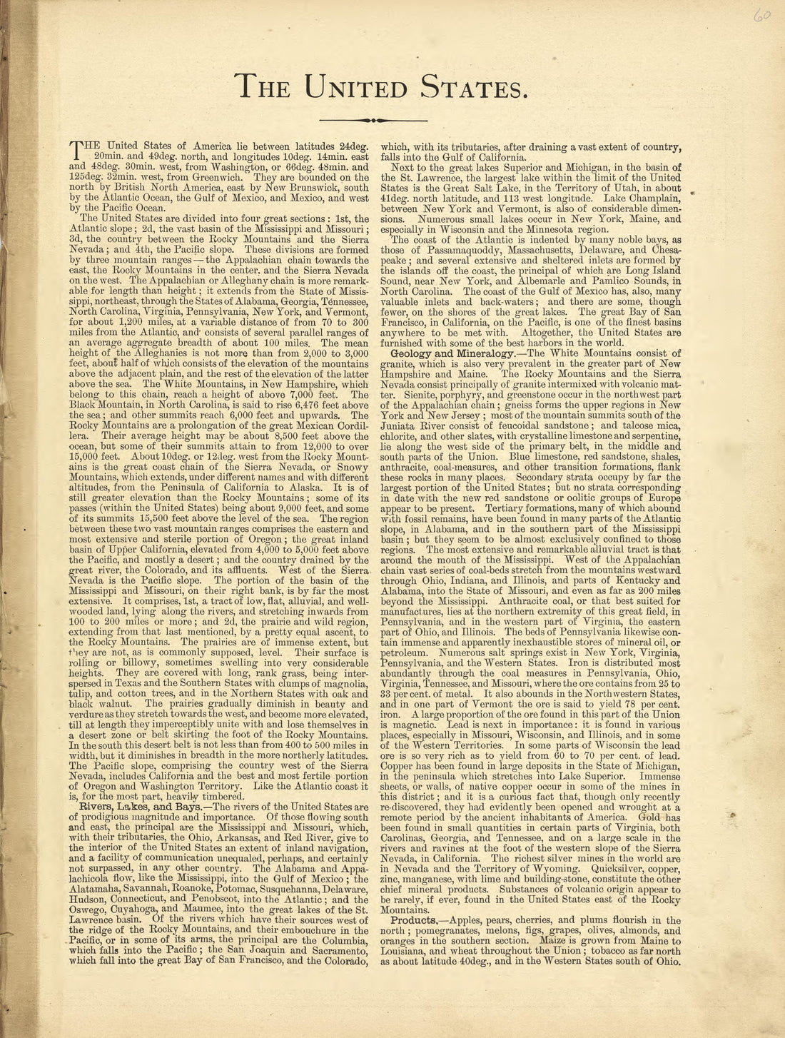 The United States from Historical Hand-atlas, Illustrated, Containing Large Scale Copper Plate Maps of Each State and Territory of the United States, and the Provinces of Canada, Together With a Complete Reference Map of the World, … 1881 by Relic Map Company