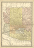 Map of Arizona from Historical Hand-atlas, Illustrated, Containing Large Scale Copper Plate Maps of Each State and Territory of the United States, and the Provinces of Canada, Together With a Complete Reference Map of the World, … 1881 by Relic Map Company