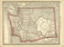 Map of Washington from Historical Hand-atlas, Illustrated, Containing Large Scale Copper Plate Maps of Each State and Territory of the United States, and the Provinces of Canada, Together With a Complete Reference Map of the World, … 1881 by Relic Map Company