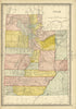 Map of Utah from Historical Hand-atlas, Illustrated, Containing Large Scale Copper Plate Maps of Each State and Territory of the United States, and the Provinces of Canada, Together With a Complete Reference Map of the World, … 1881 by Relic Map Company