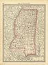 Map of Mississippi from Historical Hand-atlas, Illustrated, Containing Large Scale Copper Plate Maps of Each State and Territory of the United States, and the Provinces of Canada, Together With a Complete Reference Map of the World, … 1881 by Relic Map Company