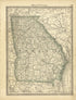 Map of Georgia from Historical Hand-atlas, Illustrated, Containing Large Scale Copper Plate Maps of Each State and Territory of the United States, and the Provinces of Canada, Together With a Complete Reference Map of the World, … 1881 by Relic Map Company