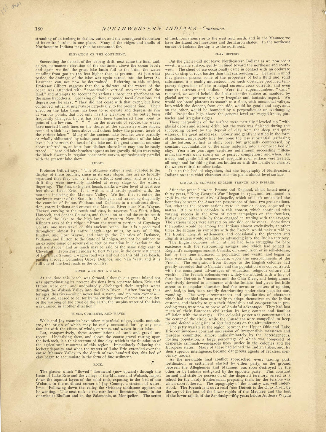 Northwestern Indiana - Continued from Historical Hand-atlas, Illustrated, Containing Large Scale Copper Plate Maps of Each State and Territory of the United States, and the Provinces of Canada, Together With a Complete Reference Map of the World, … 1881 by Relic Map Company