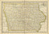 Map of Iowa from Historical Hand-atlas, Illustrated, Containing Large Scale Copper Plate Maps of Each State and Territory of the United States, and the Provinces of Canada, Together With a Complete Reference Map of the World, … 1881 by Relic Map Company