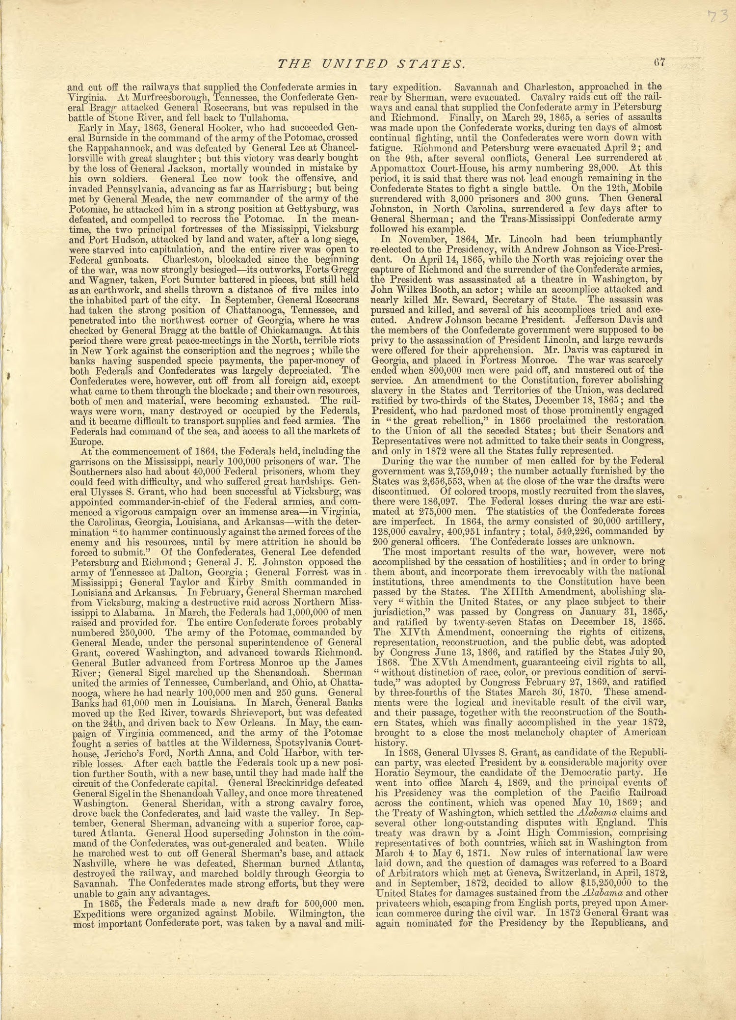 The United States - Continued from Historical Hand-atlas, Illustrated, Containing Large Scale Copper Plate Maps of Each State and Territory of the United States, and the Provinces of Canada, Together With a Complete Reference Map of the World, … 1881 by Relic Map Company