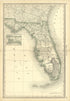 Map of Florida from Historical Hand-atlas, Illustrated, Containing Large Scale Copper Plate Maps of Each State and Territory of the United States, and the Provinces of Canada, Together With a Complete Reference Map of the World, … 1881 by Relic Map Company