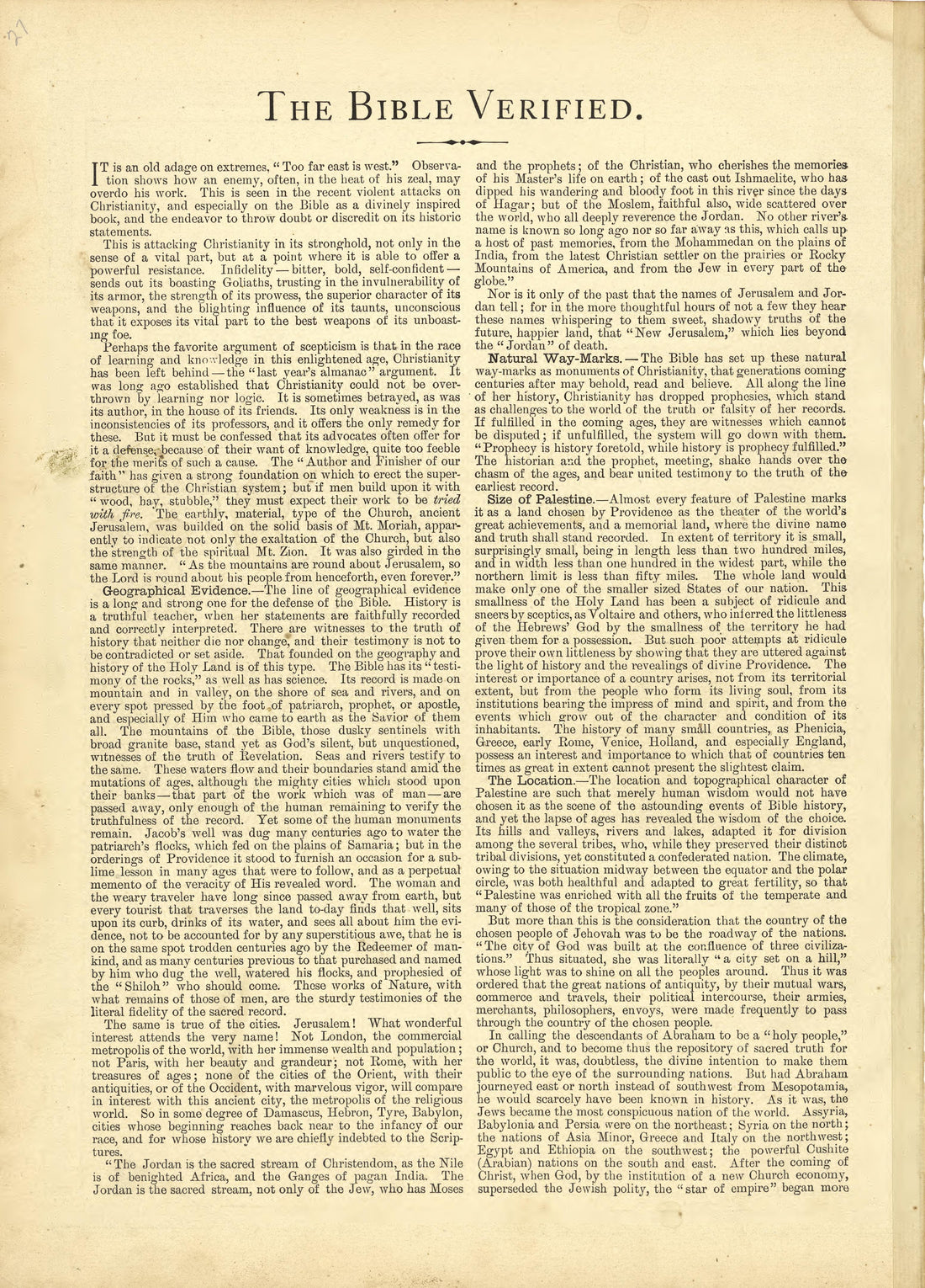 The Bible Verified from Historical Hand-atlas, Illustrated, Containing Large Scale Copper Plate Maps of Each State and Territory of the United States, and the Provinces of Canada, Together With a Complete Reference Map of the World, … 1881 by Relic Map Company