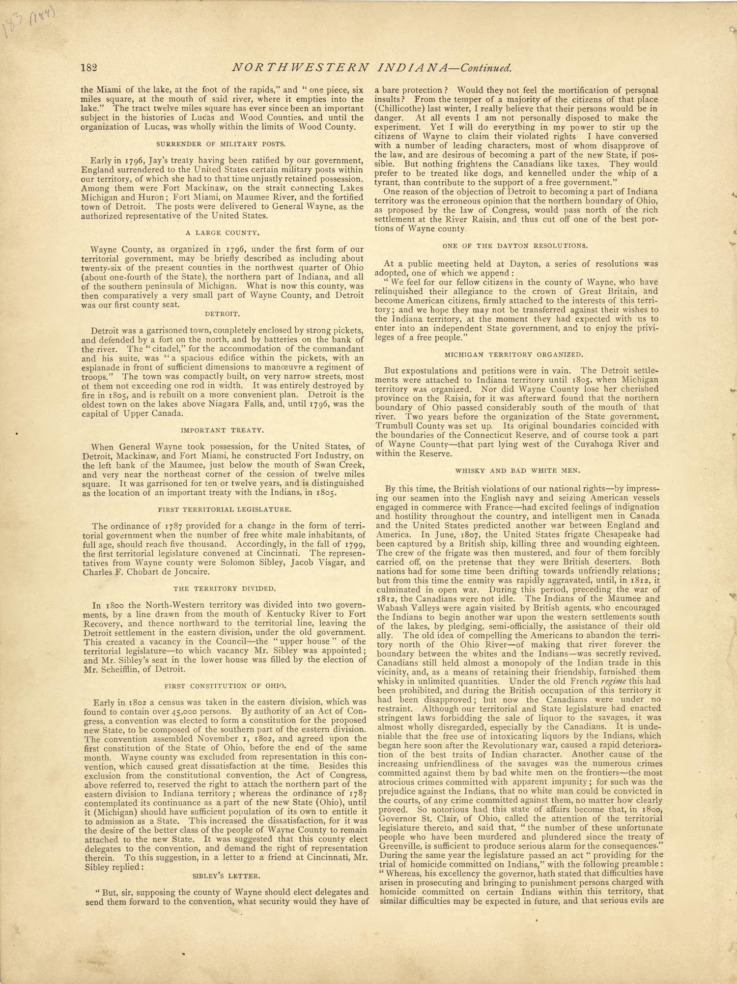 Northwestern Indiana - Continued from Historical Hand-atlas, Illustrated, Containing Large Scale Copper Plate Maps of Each State and Territory of the United States, and the Provinces of Canada, Together With a Complete Reference Map of the World, … 1881 by Relic Map Company
