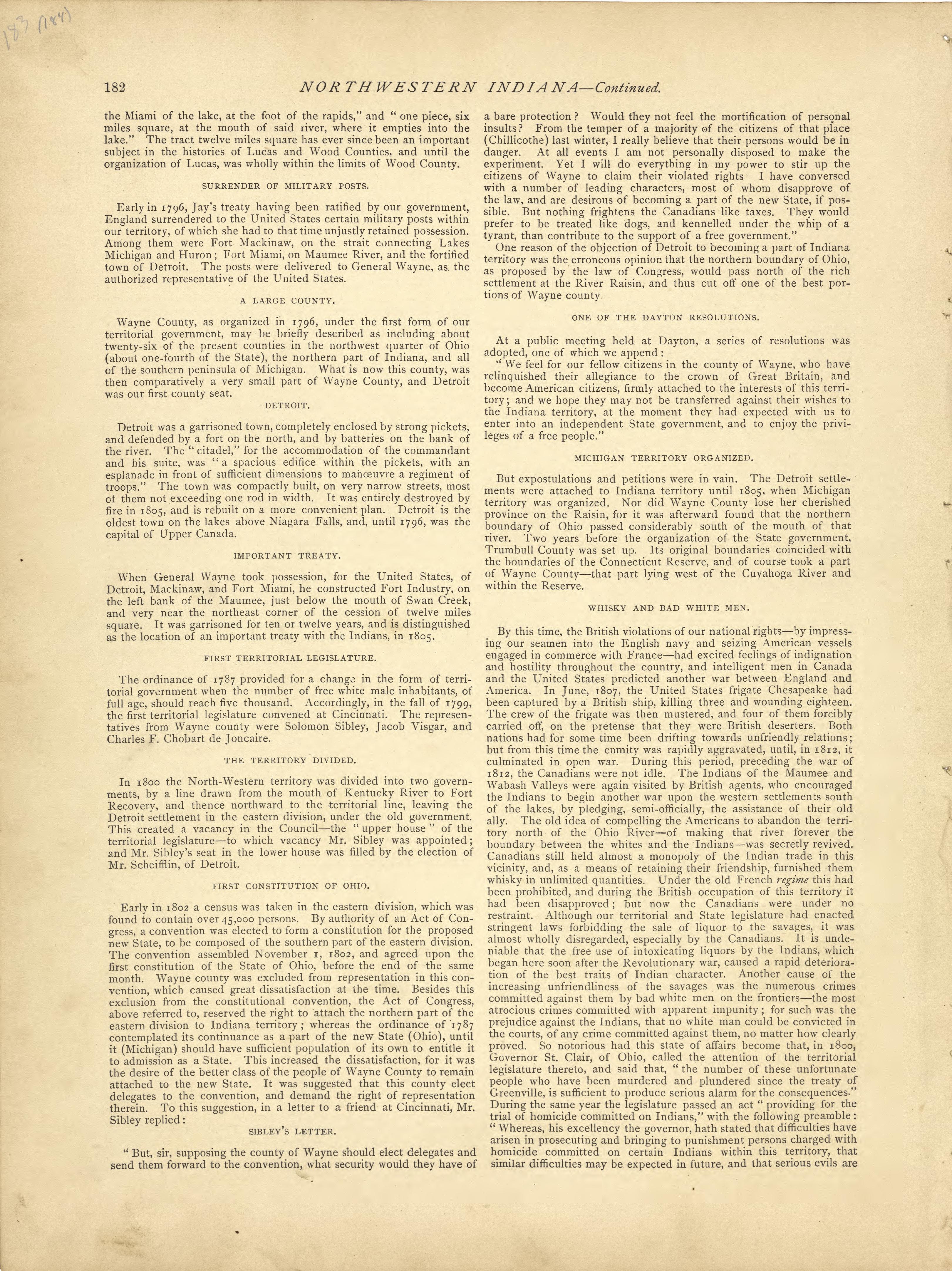 Northwestern Indiana - Continued from Historical Hand-atlas, Illustrated, Containing Large Scale Copper Plate Maps of Each State and Territory of the United States, and the Provinces of Canada, Together With a Complete Reference Map of the World, … 1881 by Relic Map Company