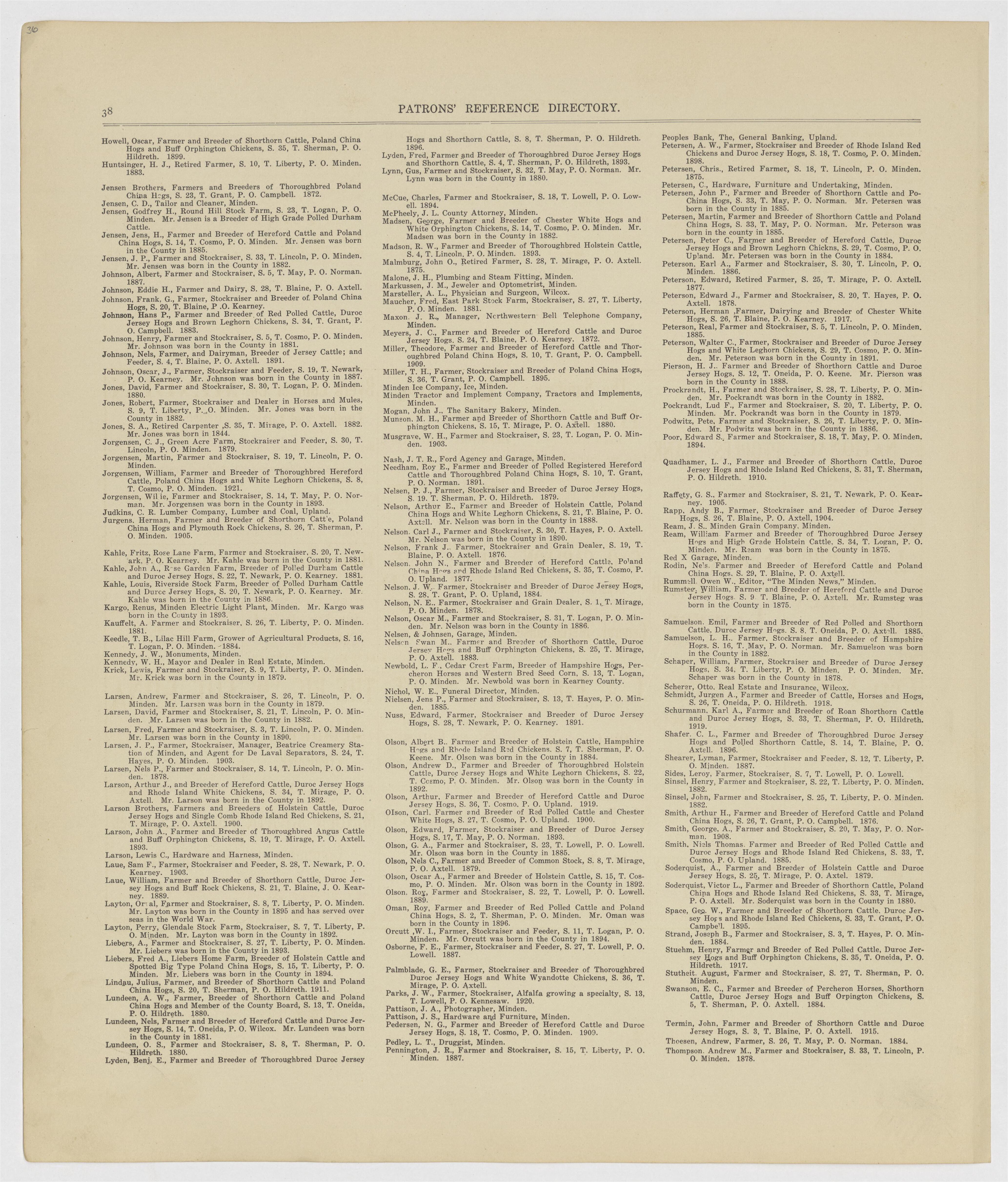 This old map of Kearney County, Nebraska,  was created by Geo. A. Ogle &amp; Co in 1923