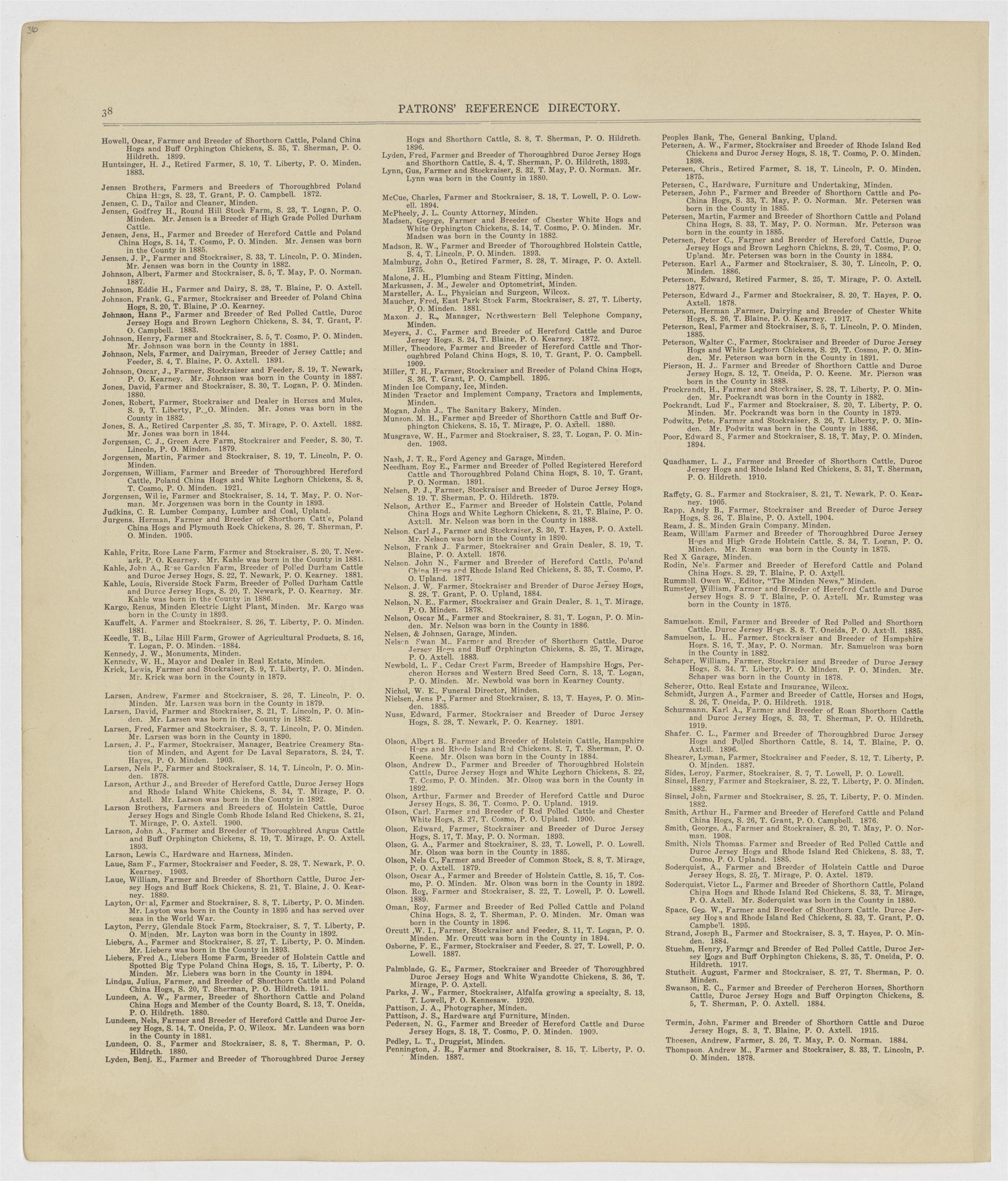 This old map of Kearney County, Nebraska,  was created by Geo. A. Ogle &amp; Co in 1923