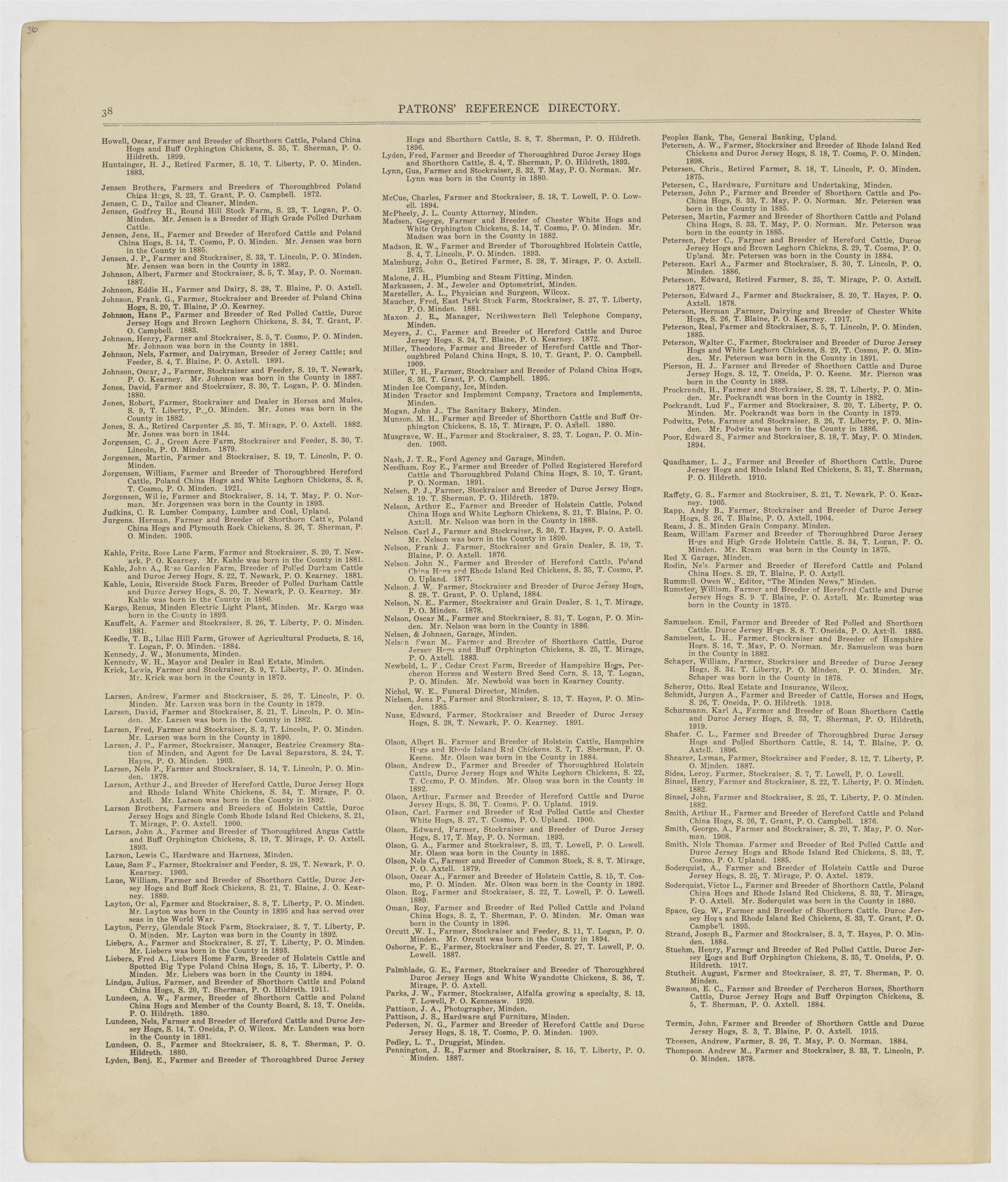 This old map of Kearney County, Nebraska,  was created by Geo. A. Ogle &amp; Co in 1923
