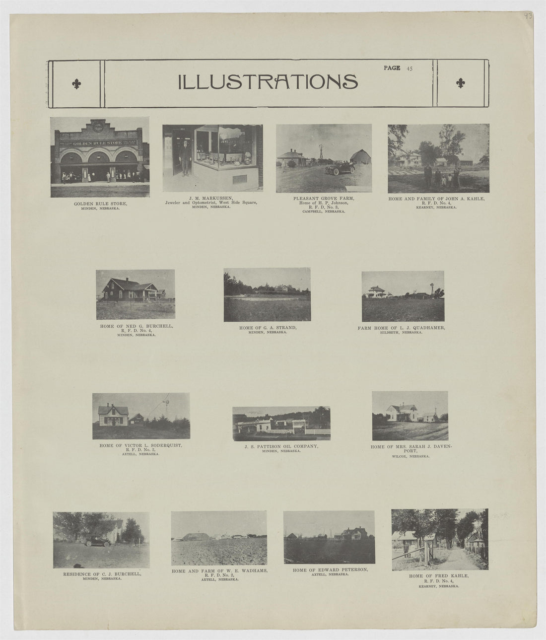 This old map of Kearney County, Nebraska,  was created by Geo. A. Ogle &amp; Co in 1923