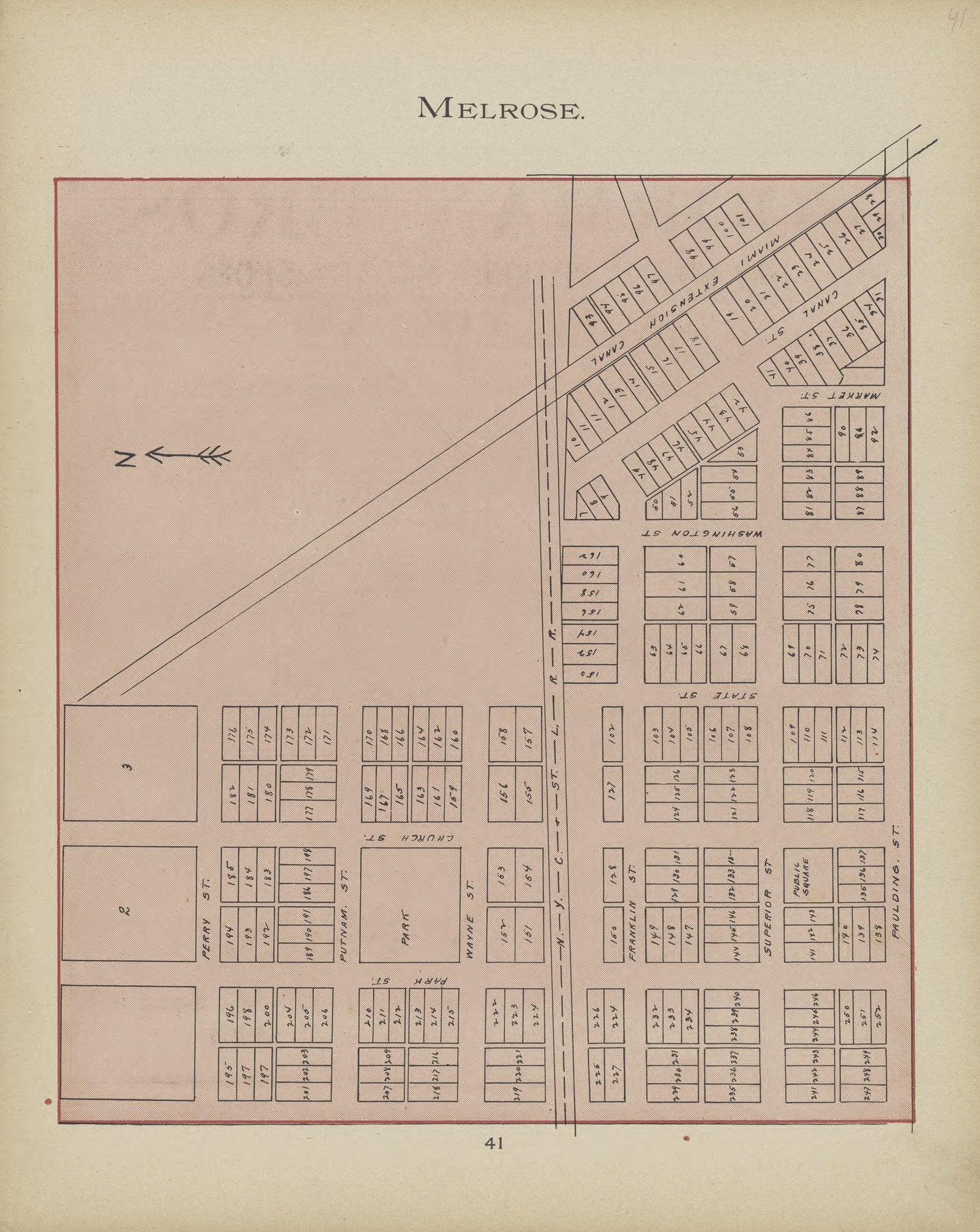 Melrose from Atlas and Directory of Paulding County, Ohio : Containing Maps of Paulding County, Townships, and Incorporated Villages, Also Maps of the United States and State of Ohio : Together With an Outline … 1905 by Relic Map Company