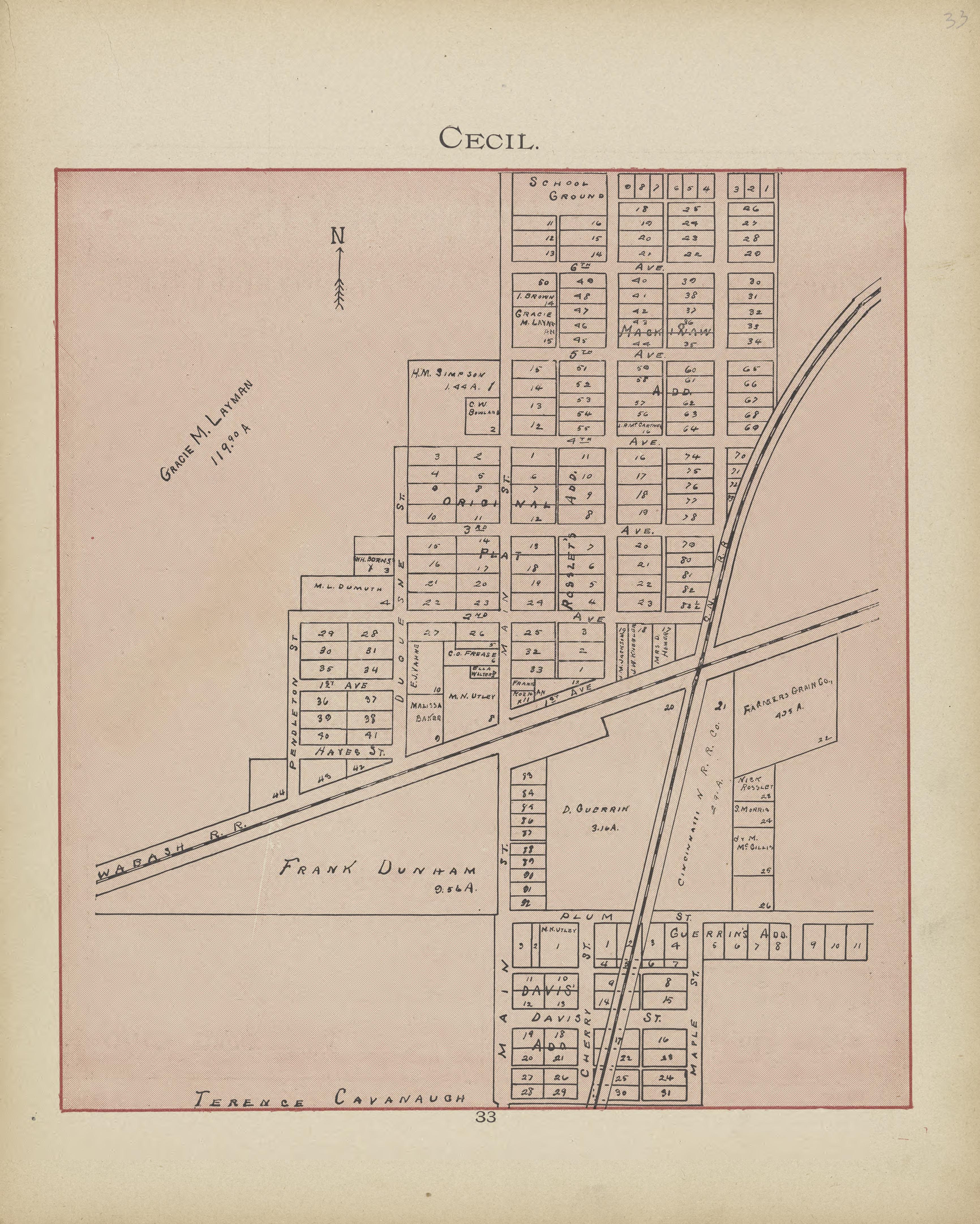 Cecil from Atlas and Directory of Paulding County, Ohio : Containing Maps of Paulding County, Townships, and Incorporated Villages, Also Maps of the United States and State of Ohio : Together With an Outline … 1905 by Relic Map Company