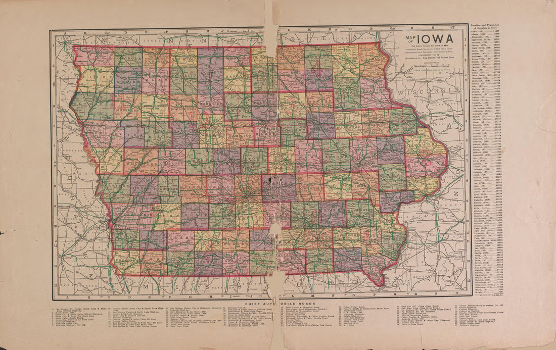 Iowa from Atlas and Plat Book of Guthrie County, Iowa : Containing Outline Map of the County, Plats of All the Townships With Owners&