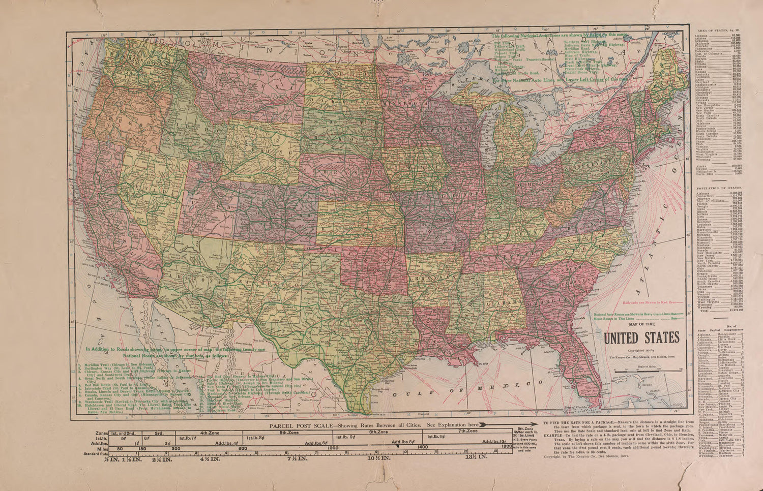Map of the United States from Atlas and Plat Book of Guthrie County, Iowa : Containing Outline Map of the County, Plats of All the Townships With Owners&