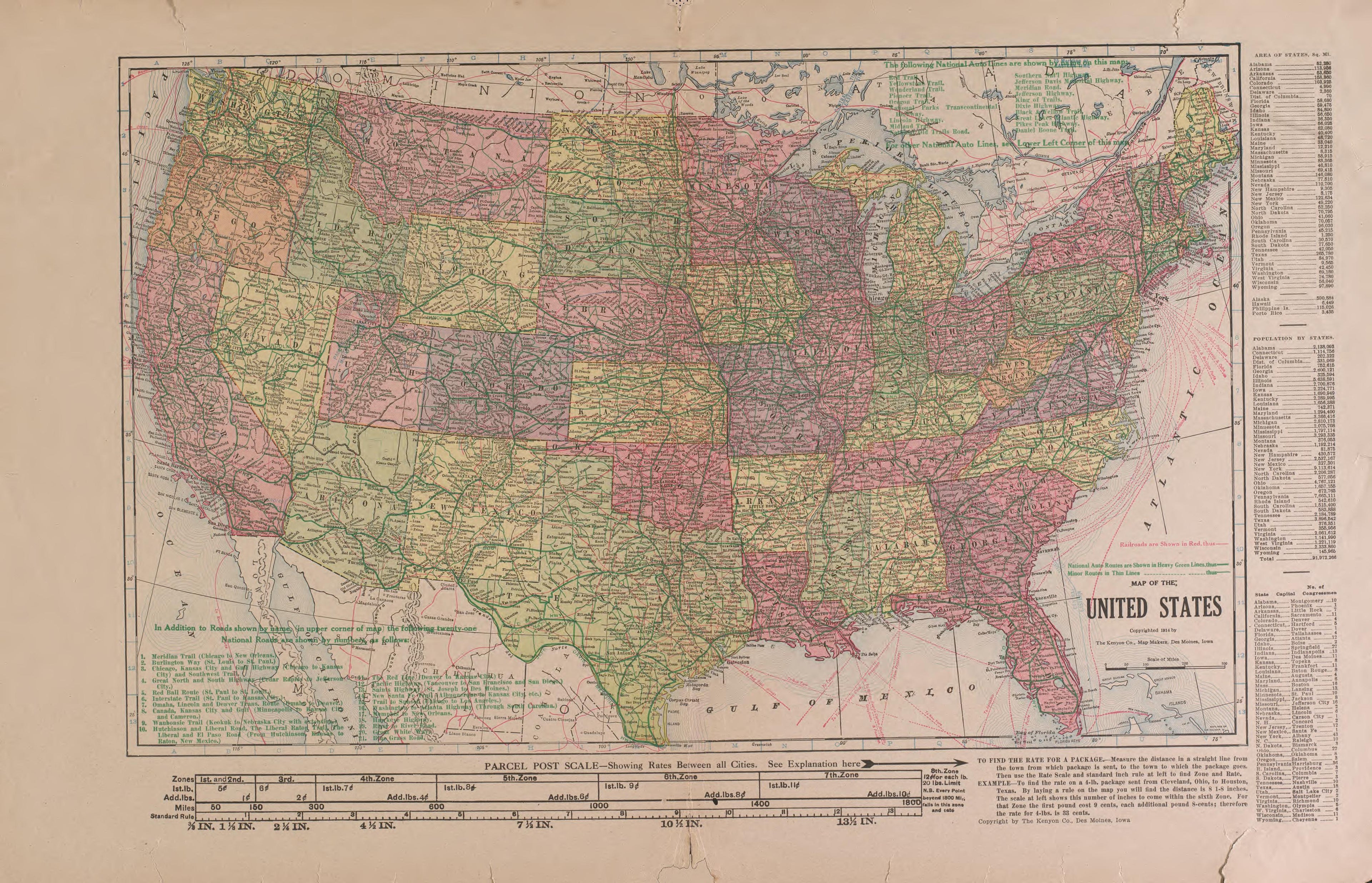 Map of the United States from Atlas and Plat Book of Guthrie County, Iowa : Containing Outline Map of the County, Plats of All the Townships With Owners&