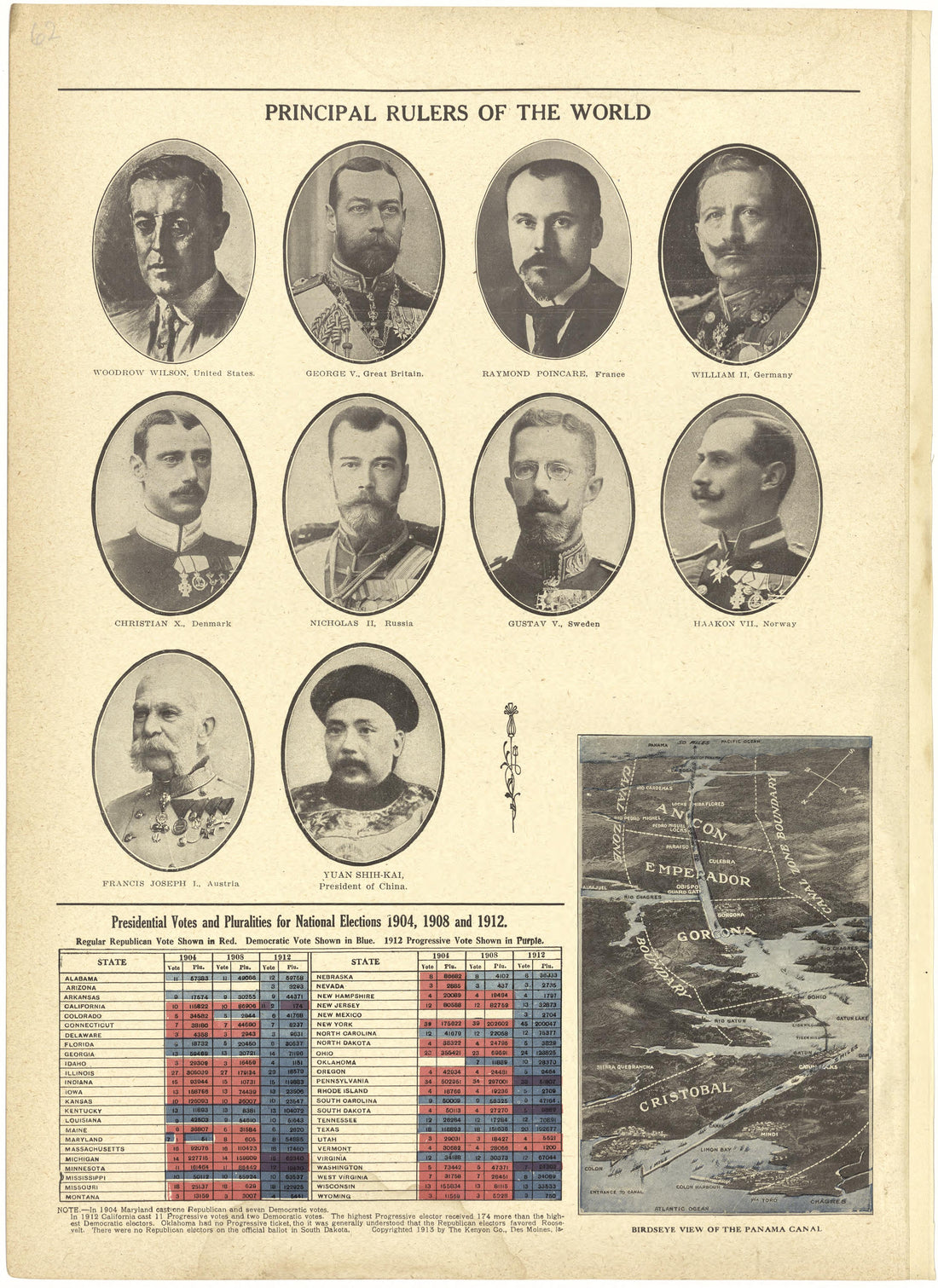 Principal Rulers of the World from Atlas and Plat Book of Jasper County, Iowa : Containing Outline Map of the County, Plats of All the Townships With Owners&