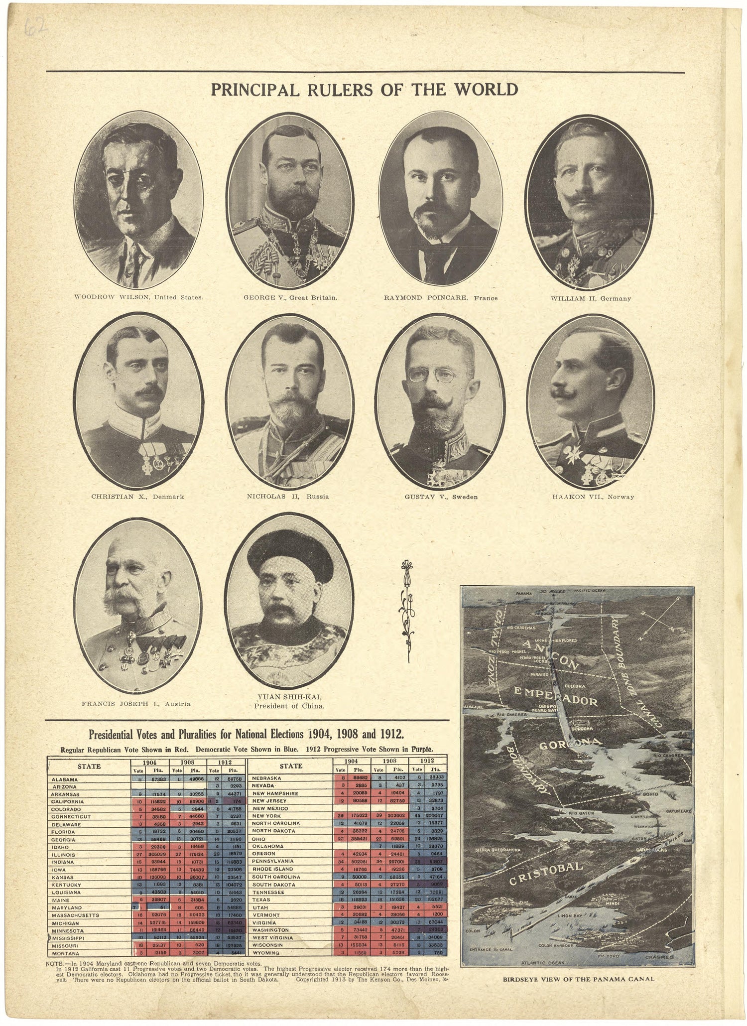 Principal Rulers of the World from Atlas and Plat Book of Jasper County, Iowa : Containing Outline Map of the County, Plats of All the Townships With Owners&