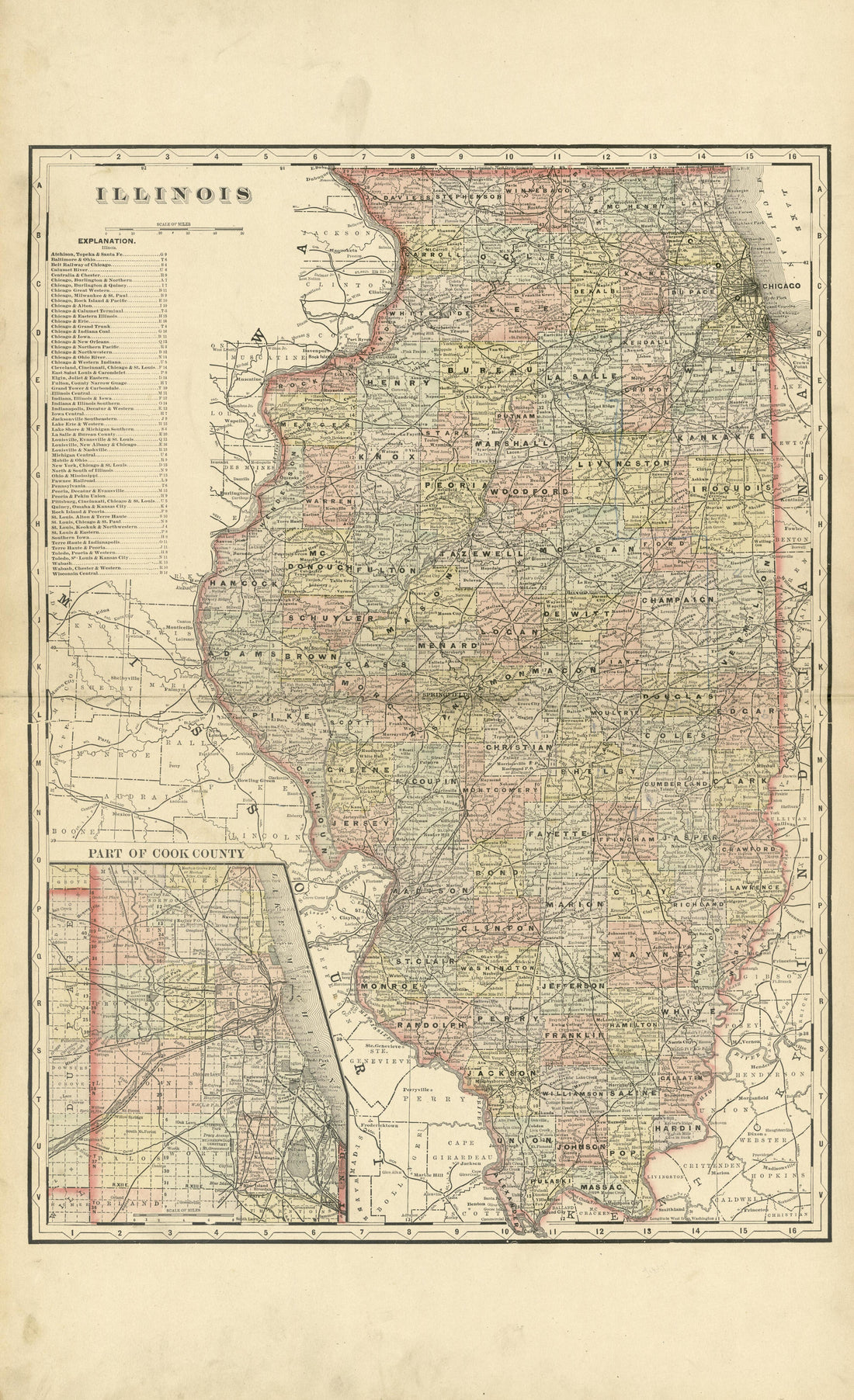 Illinois from Plat Book of Douglas County, Illinois 1893 by Relic Map Company