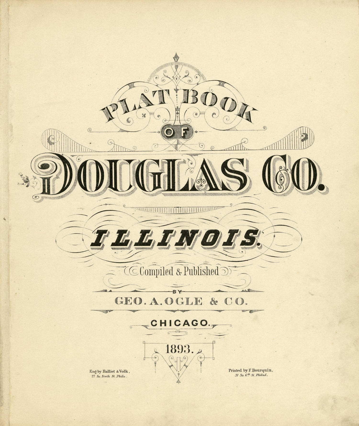 Plat Book of Douglas County, Illinois from Plat Book of Douglas County, Illinois 1893 by Relic Map Company