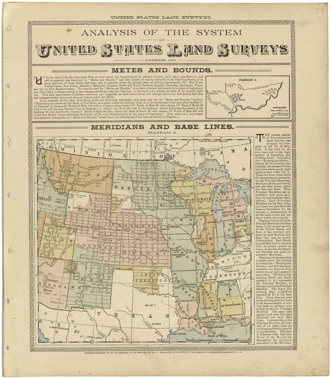 Analysis of the System of United States Land Surveys from Plat Book of Woodford County, Illinois 1893 by Relic Map Company