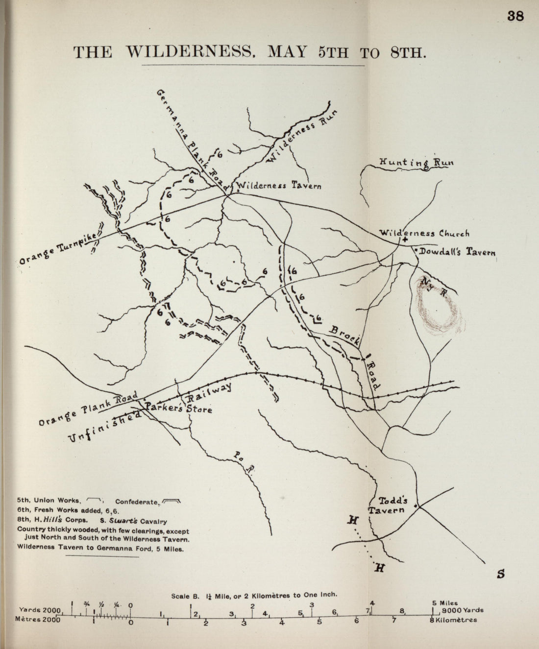 The Wilderness, May 5-8 from the American Civil War--maps 1910 by Relic Map Company